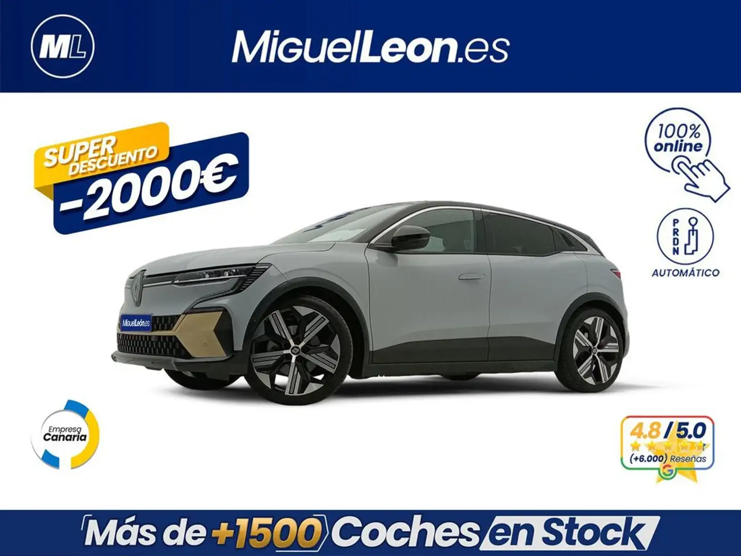 Renault Megane Iconic EV60 160kW (220CV) optimum ch. Gris - 2