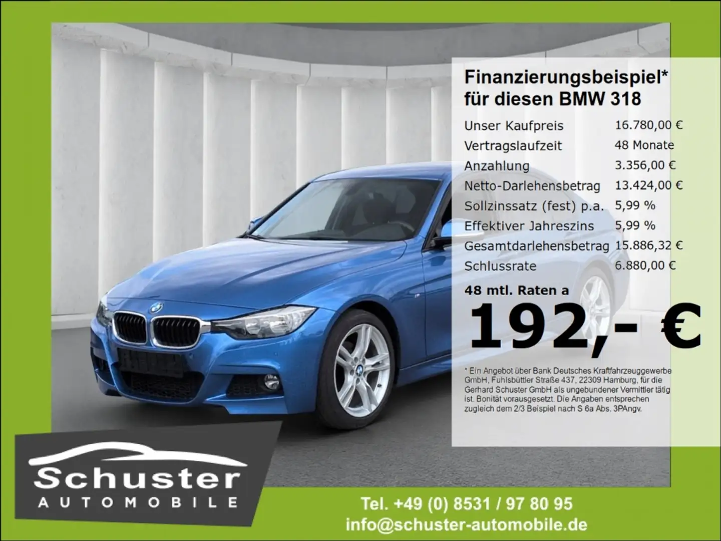 BMW 318 i M Sport*Navi Tempo SHZ PDCv+h Bluetoo 18* Blu/Azzurro - 1