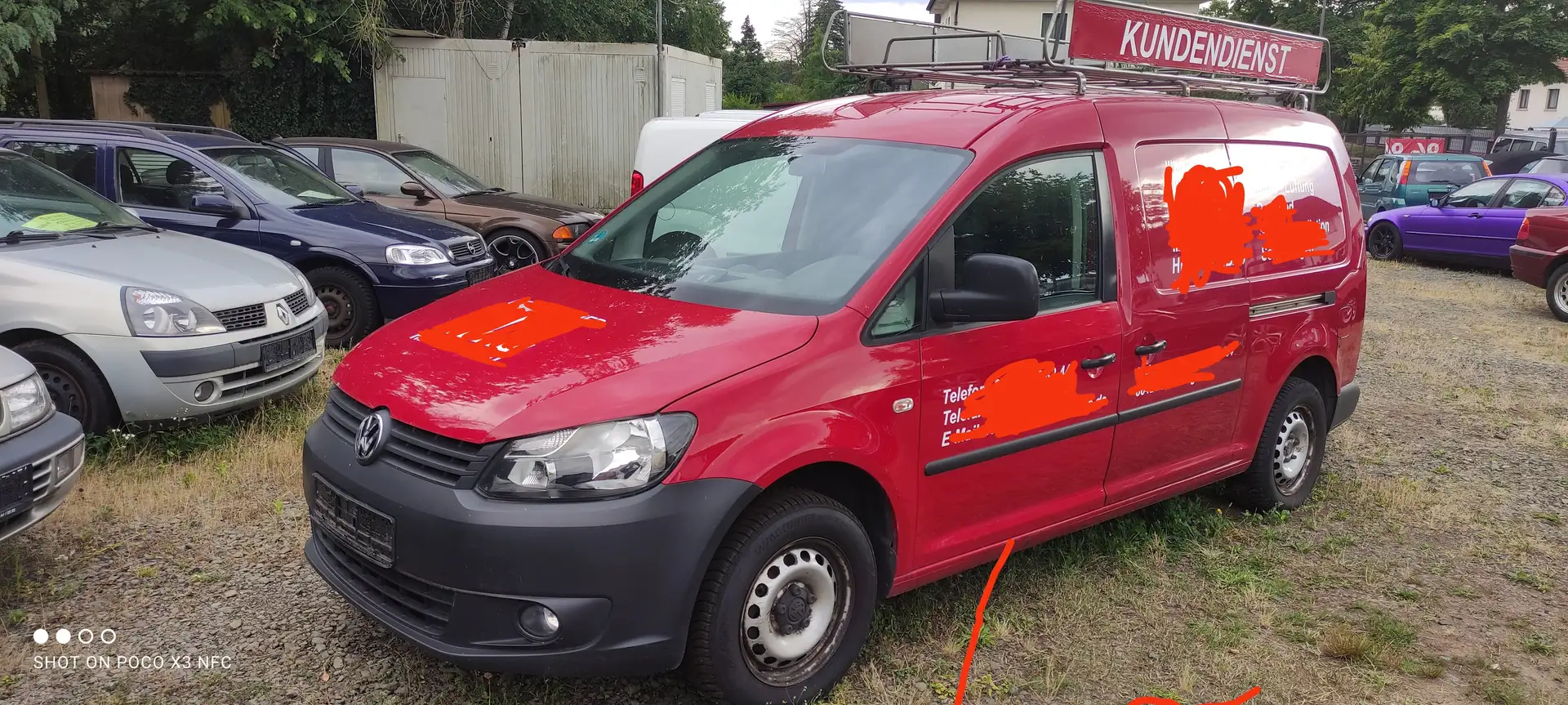 Volkswagen Caddy Maxi Kasten BMT Rot - 1