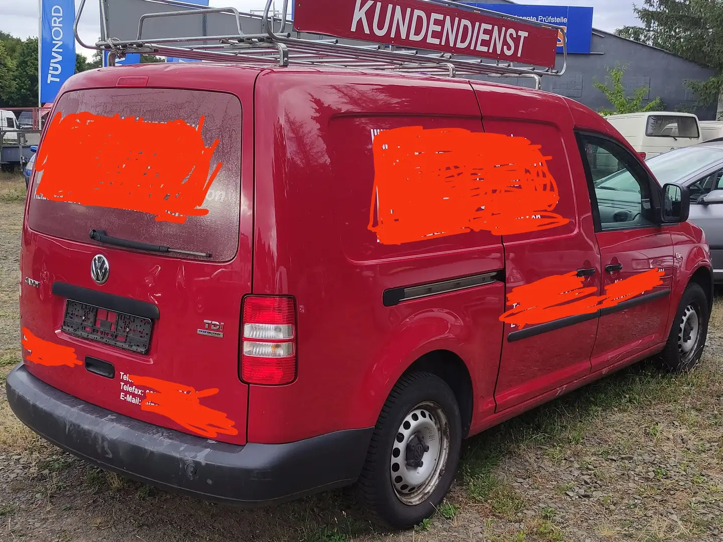Volkswagen Caddy Maxi Kasten BMT Rot - 2