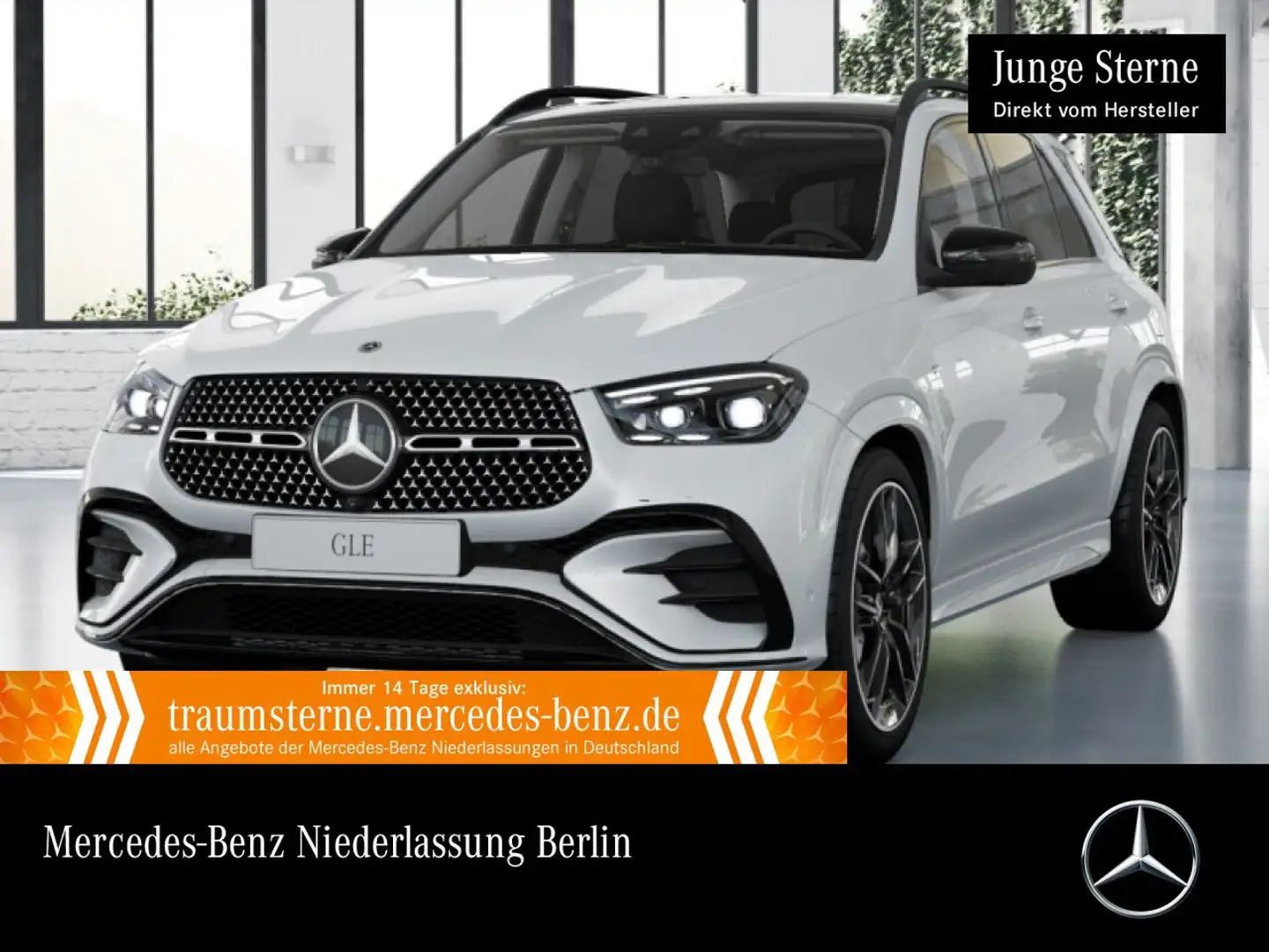Mercedes-Benz GLE 350 de 4M AMG+NIGHT+PANO+360+AHK+MULTIBEAM+9G Blanc - 1