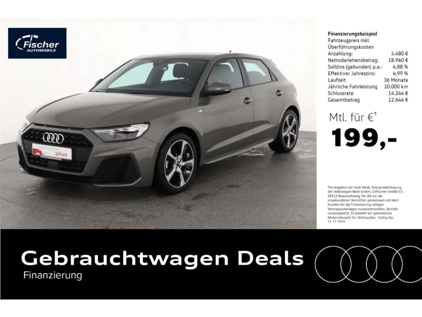 Audi A1 Sportback 30 TFSI S line NAV/LED/SH/Virt Grau - 1