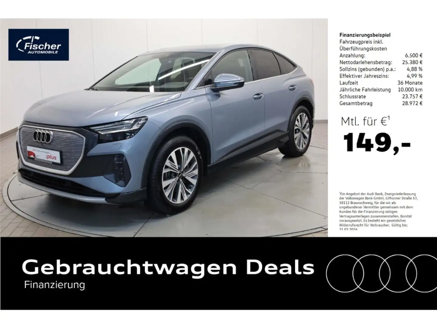 Audi Q4 e-tron Sportback Blau - 1