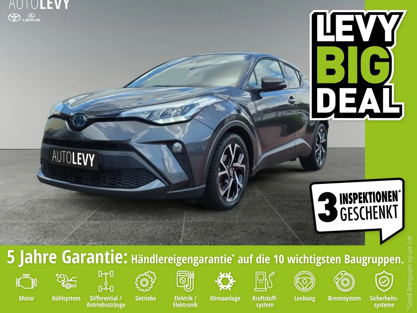 Toyota C-HR 2.0 HYBRID Team D Navi*LED*CarPlay*Sitzhzg. Grau - 1