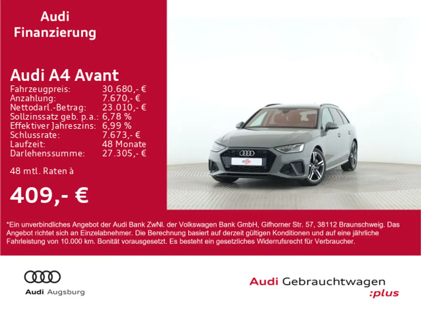 Audi A4 S line 40 TDI S tr. *ACC*VIRTUAL*8-fach Grey - 1