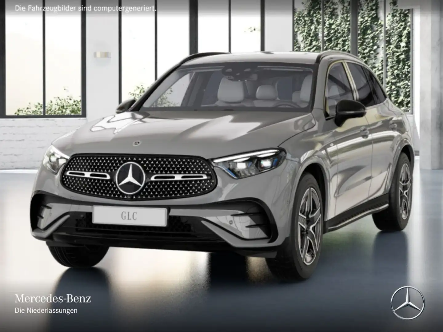 Mercedes-Benz GLC 300 de 4M AMG+NIGHT+360+AHK+BURMESTER+KEYLESS Grau - 2