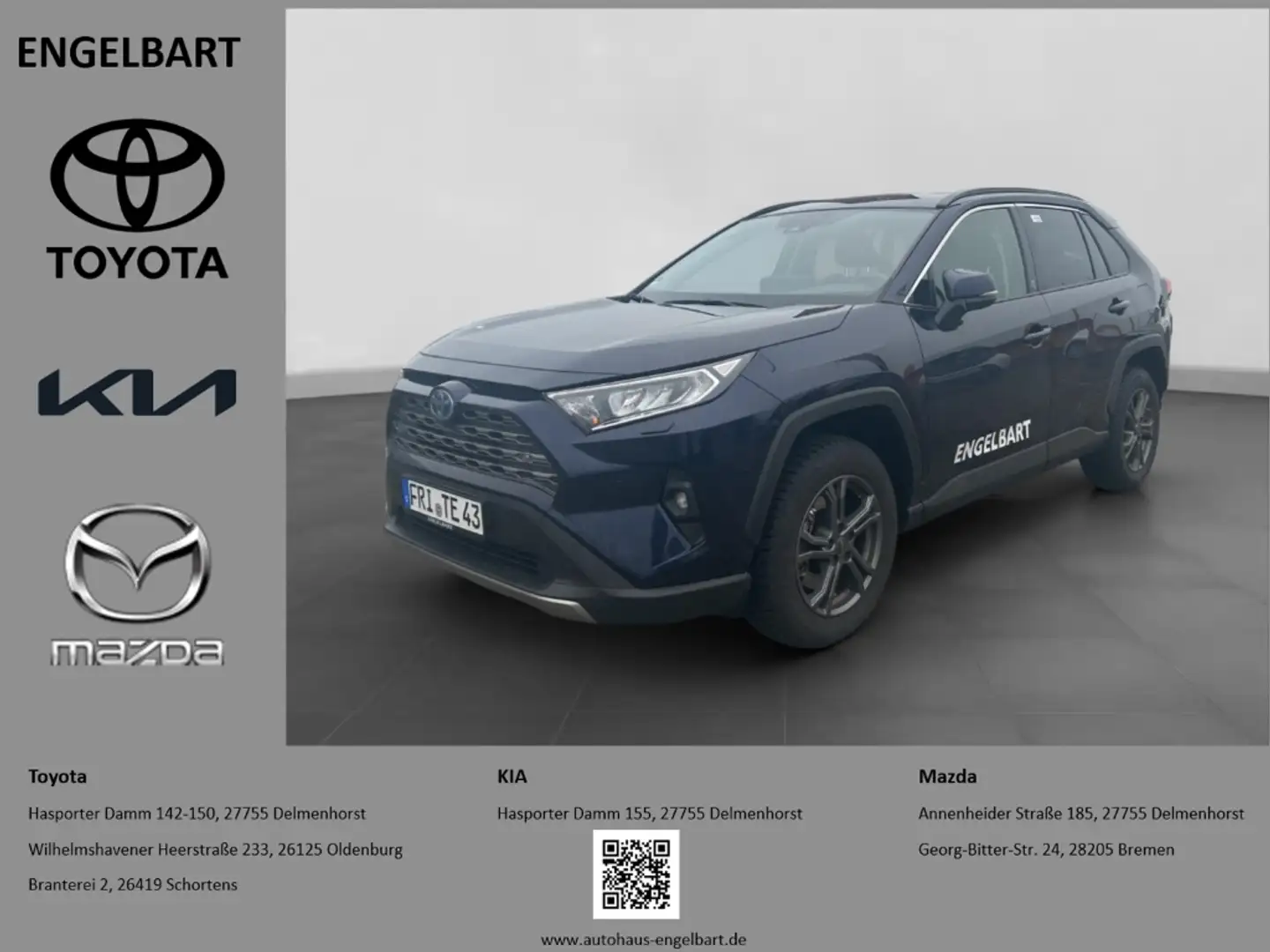Toyota RAV 4 Hybrid 4x2 Team D Navi LED CarPlay El. Heckklappe Blau - 1