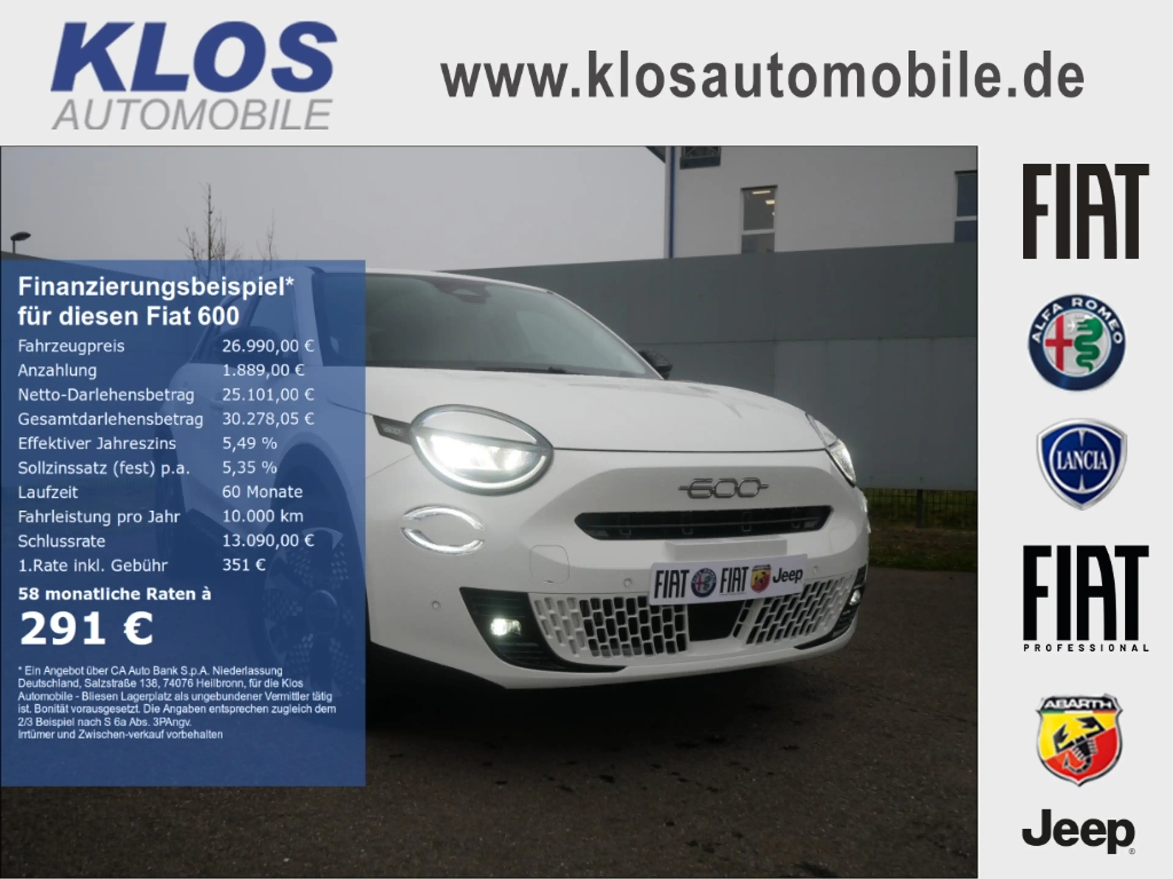 Fiat 600 HYBRID LA PRIMA 1.2 110 PS DCT6 LED NAVI KAMERA