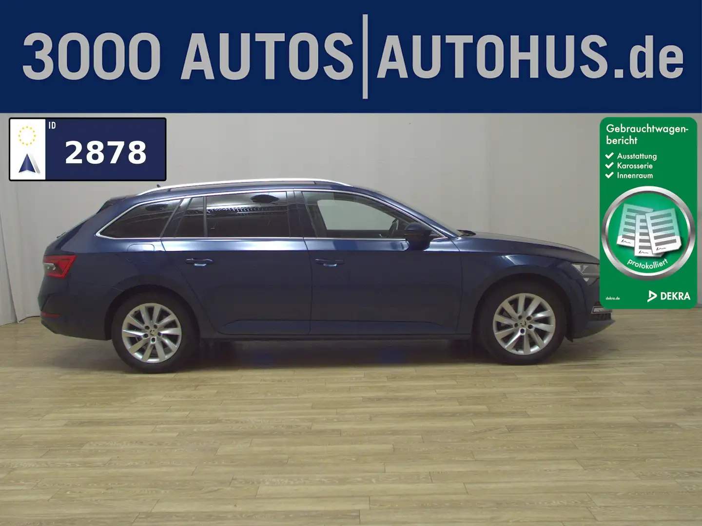 Skoda Superb Kombi 2.0 TDI Style Leder Navi Canton AHK Синий - 1