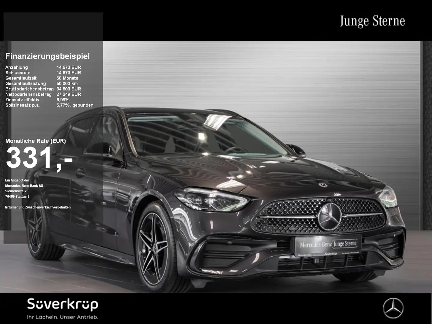 Mercedes-Benz C 220 T d ,  AMG NIGHT SPUR PANO KAMERA PDC SHZ Grau - 1