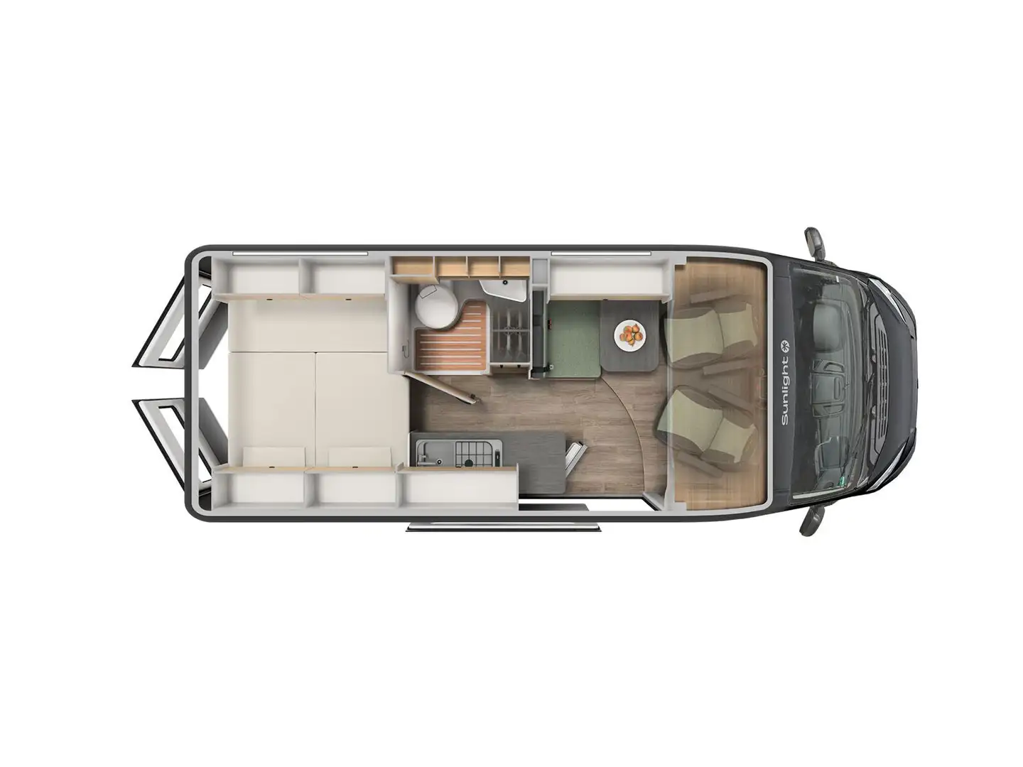 Sunlight Cliff XX 600 LTE/WiFi, Rahmenfenster Schwarz - 2