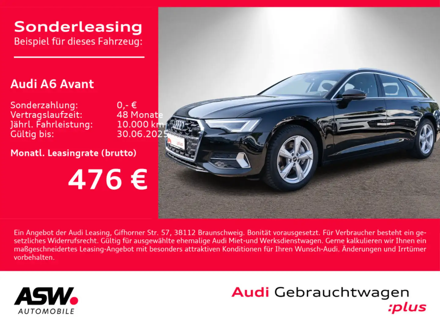 Audi A6 advanced 45TFSI Navi Matrix PANO RFK VC Schwarz - 1