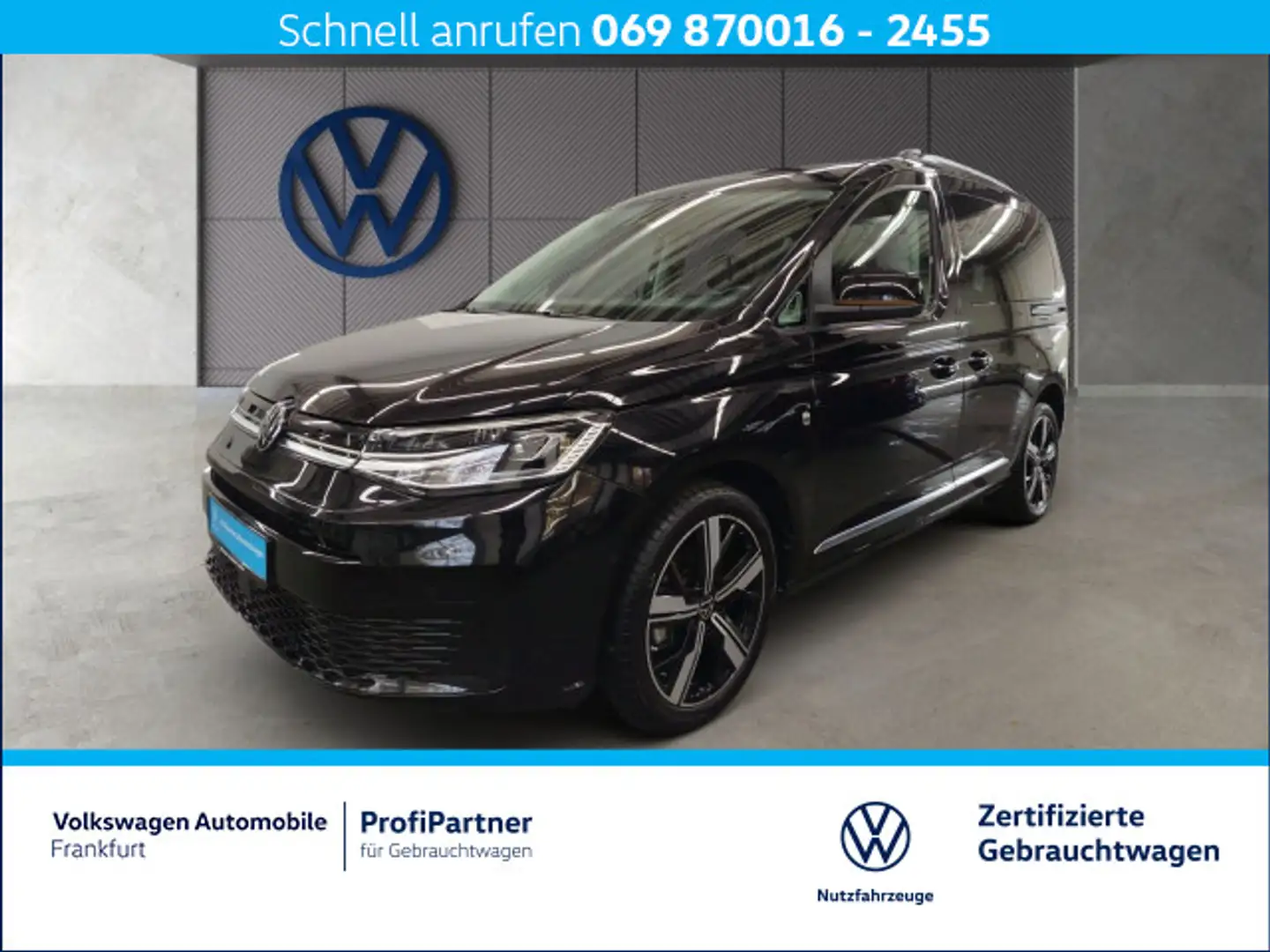 Volkswagen Caddy 2.0 TDI DSG Style Navi LED DAB+ FrontAssis Noir - 1