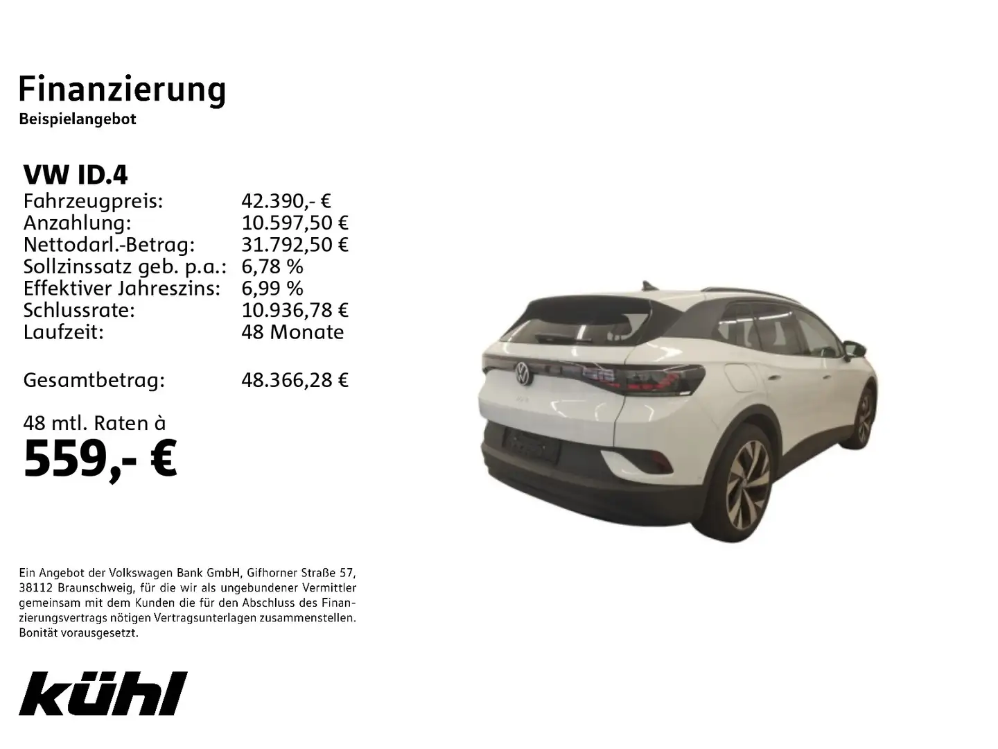 Volkswagen ID.4 Pro IQ.Light/ACC/360°/App/Navi/AHK Weiß - 2