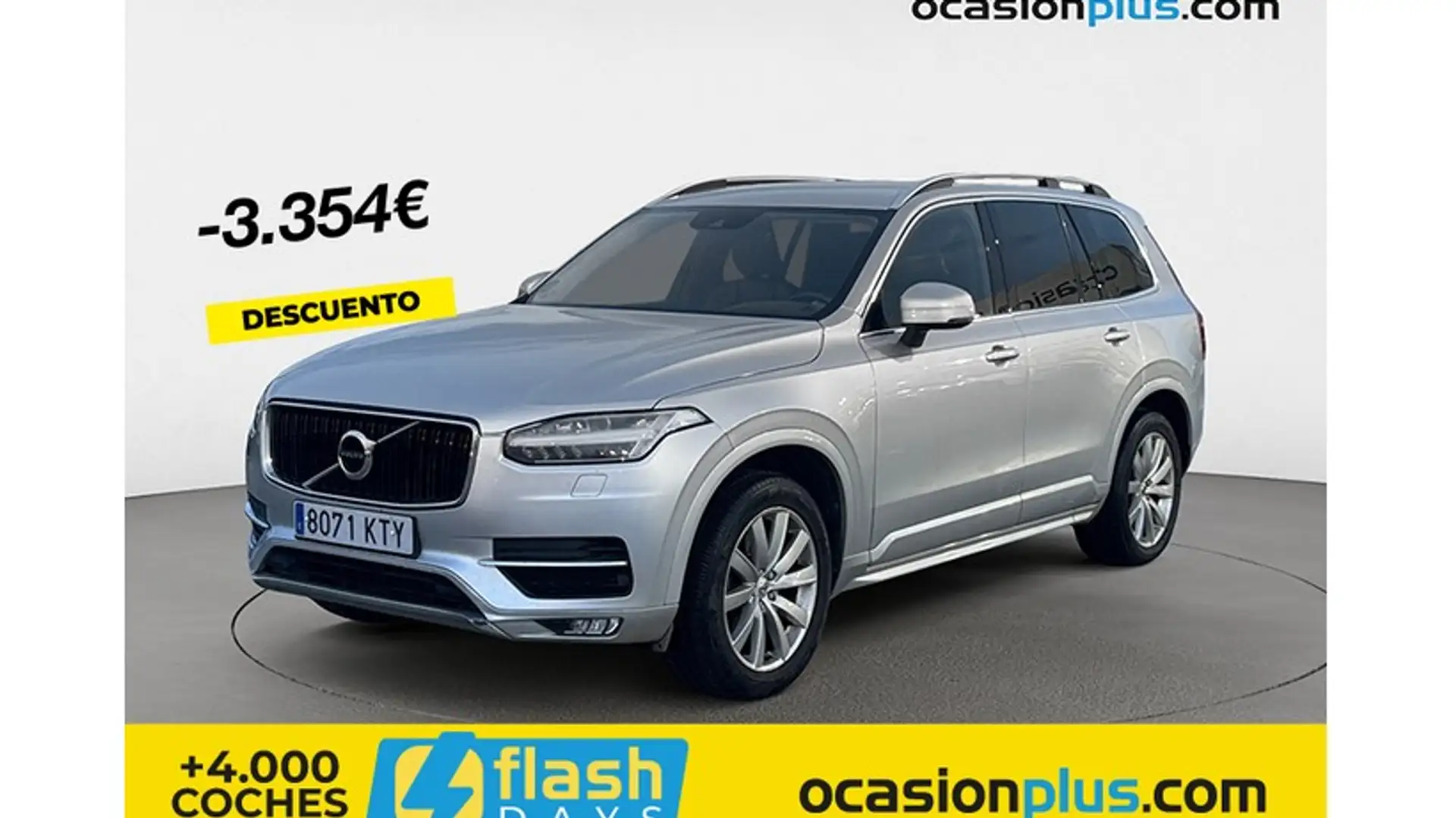 Volvo XC90 D5 Momentum 7pl. AWD 235 Aut. Plateado - 1