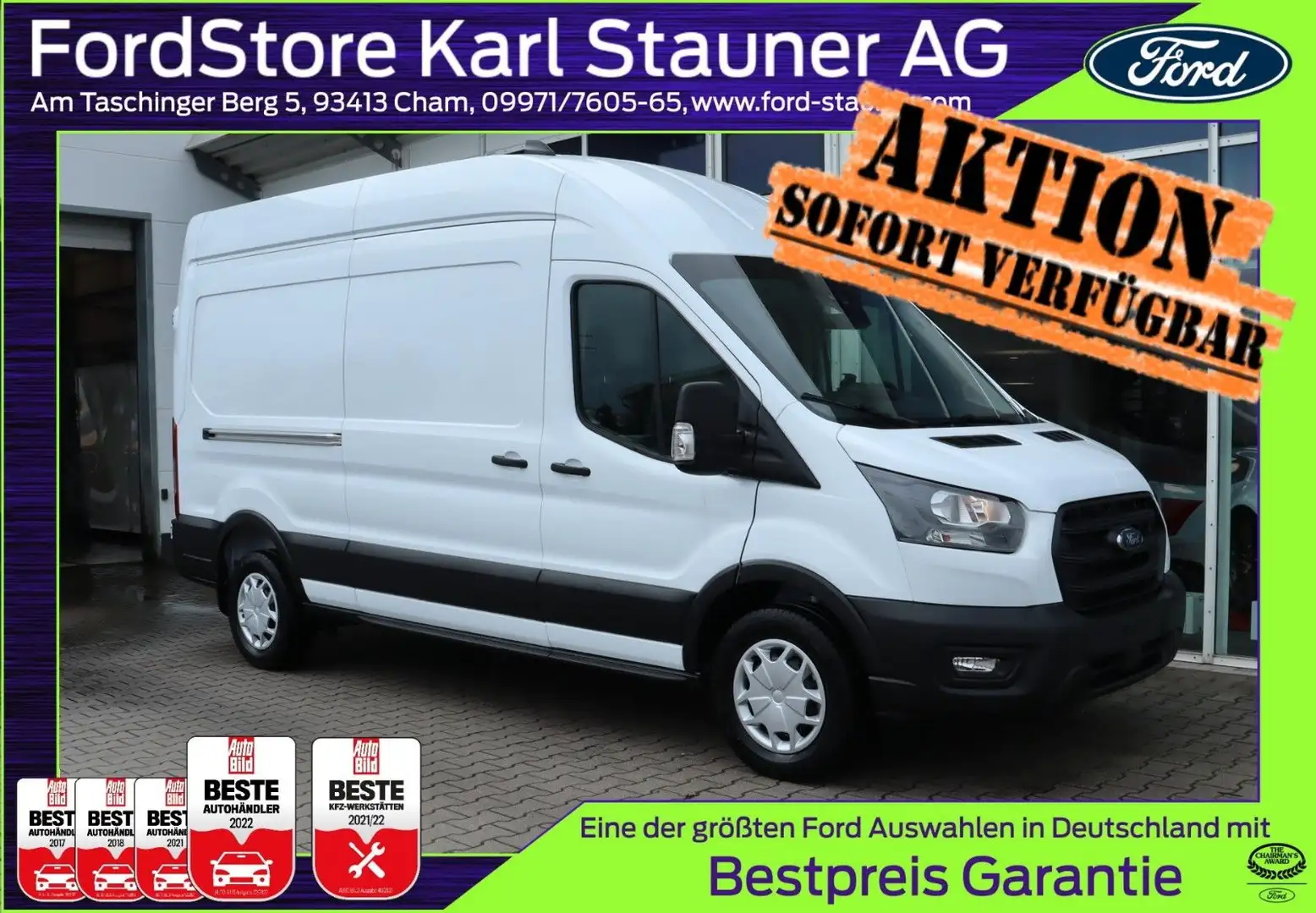 Ford Transit Trend 2.0 KASTEN 350/L3 DACH HOCH 3,99%* Weiß - 1