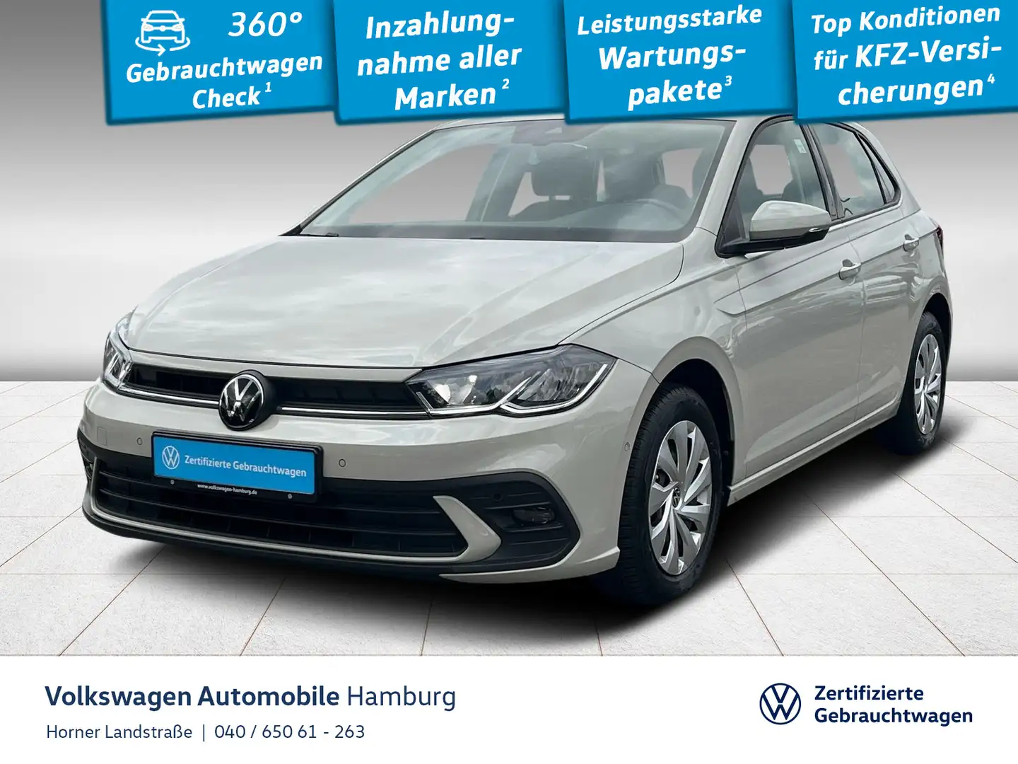 Volkswagen Polo 1.0 Life Navi CarPlay Einparkhilfe Sitzhzg Grau - 1