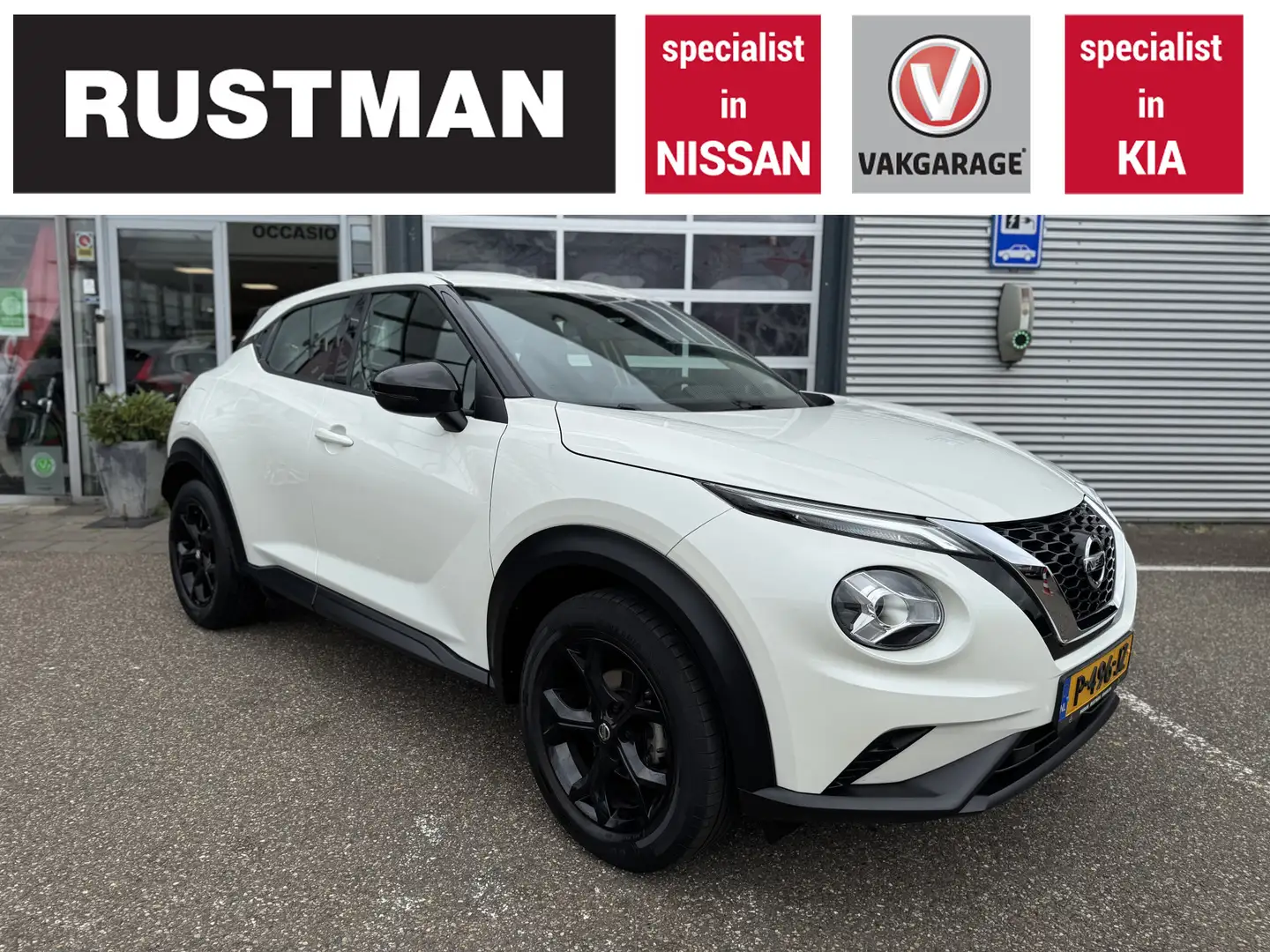 Nissan Juke 1.0 DIG-T Acenta Comfort stoelverw Wit - 1