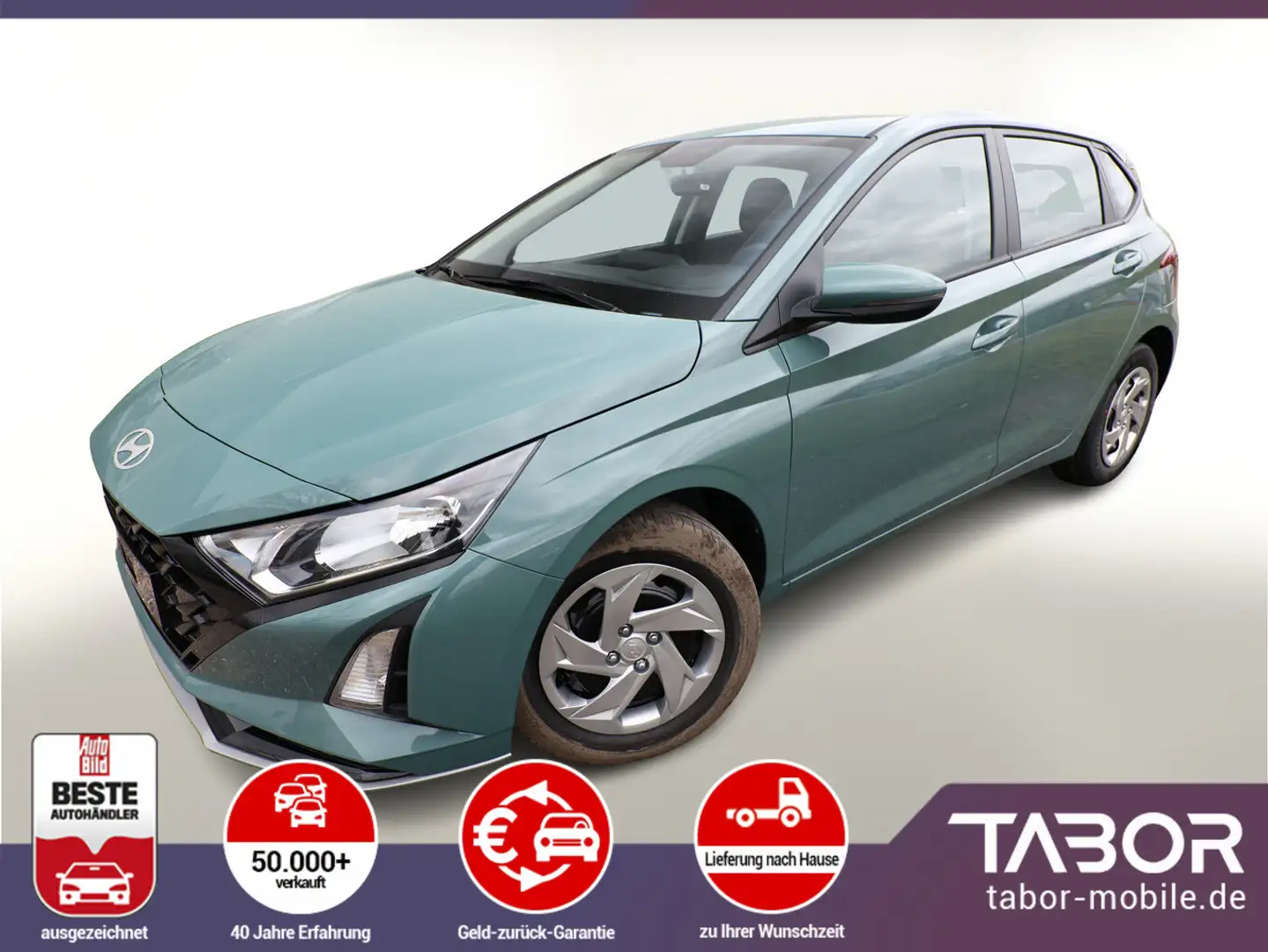 Hyundai i20 1.0 TGDI 100 DCT Select Nav Kam PDC SmartL Groen - 1