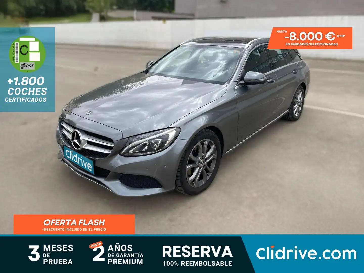 Mercedes-Benz C 220 Estate 220d Gris - 1