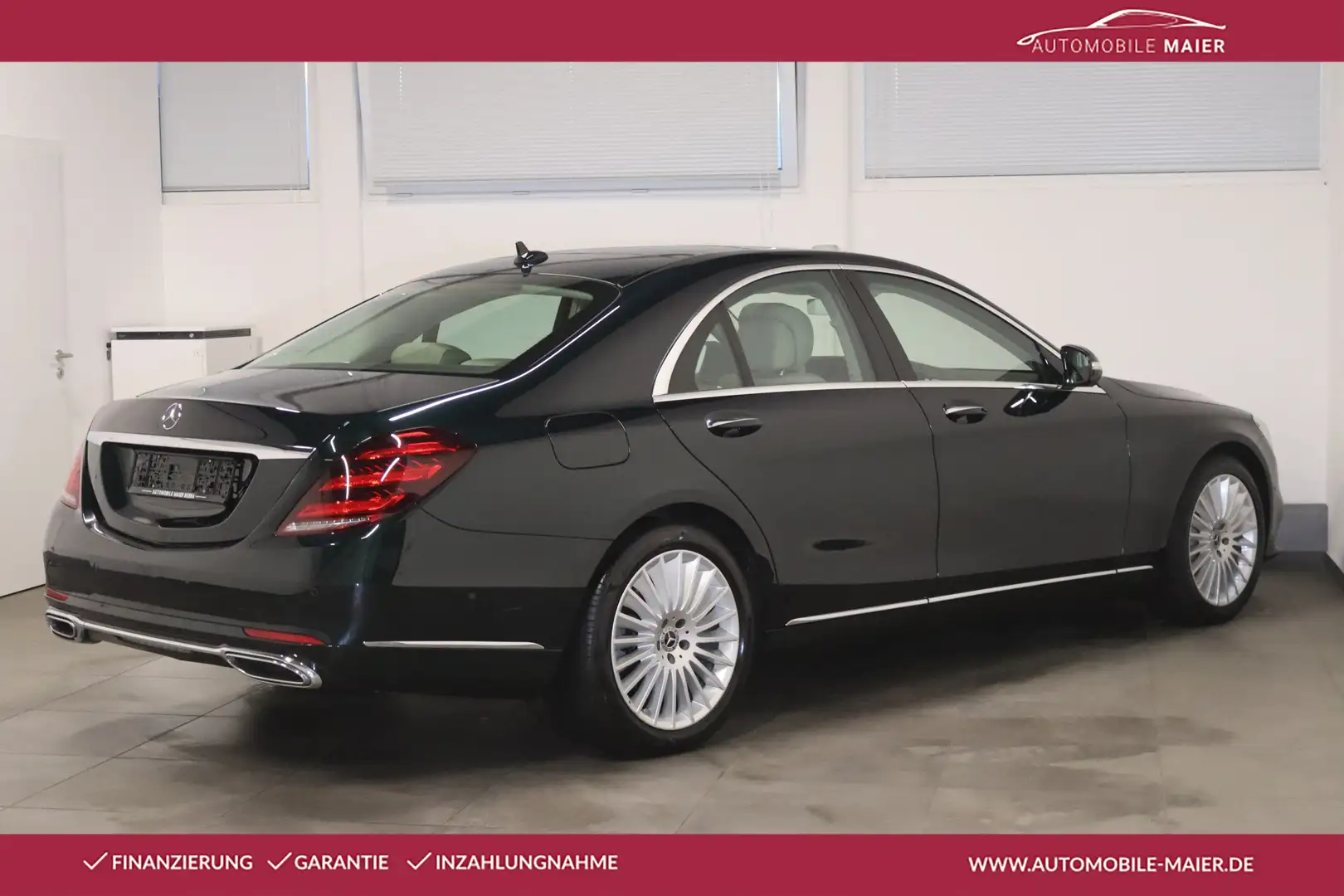 Mercedes-Benz S 400 4M- 360°-Soft-Pano-Burmester-Luft-HUD-AHK- Verde - 2