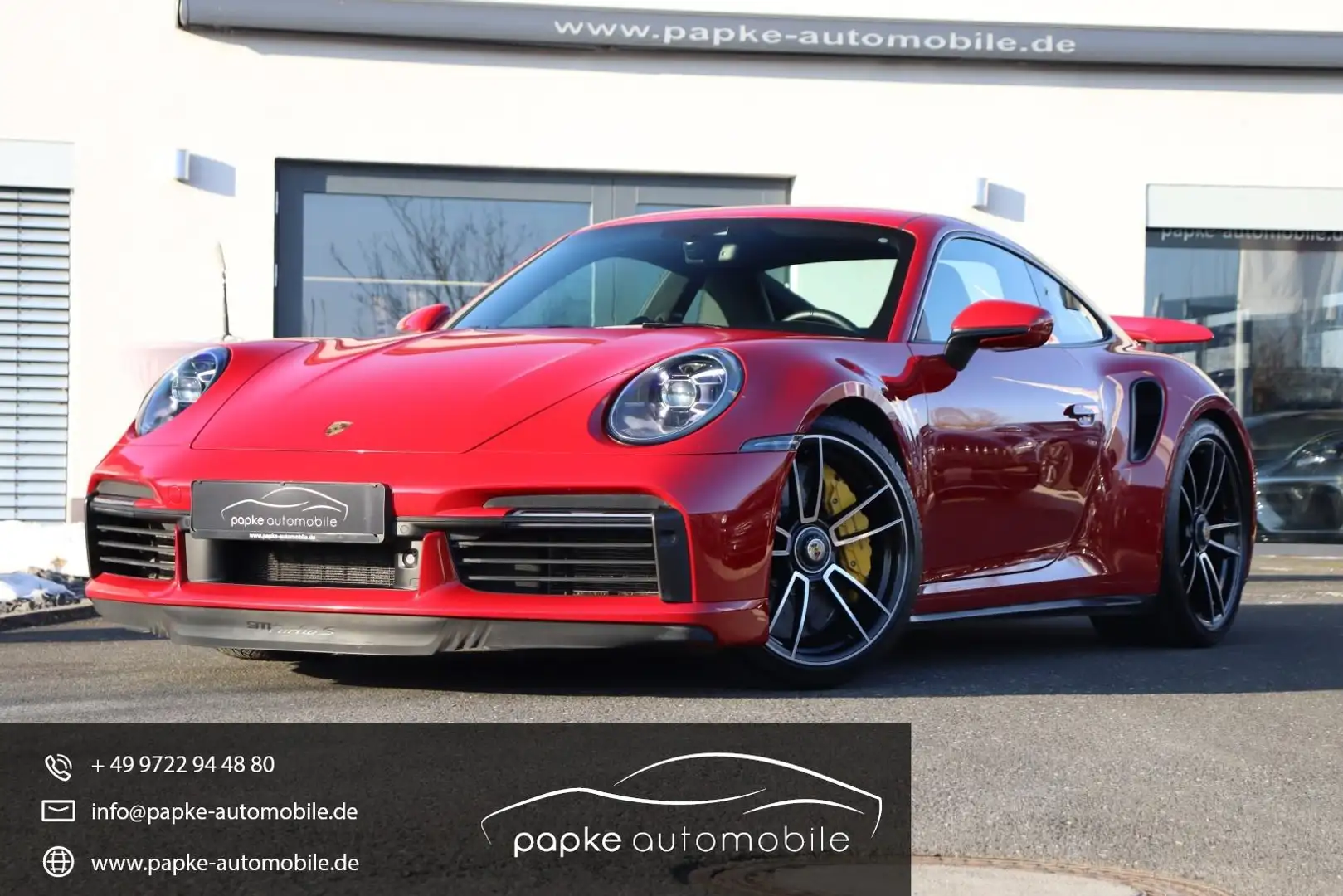 Porsche 992 Turbo S +SPORT-ABGAS+NACHTSICHT+LIFT+KAMERA+ Rot - 1