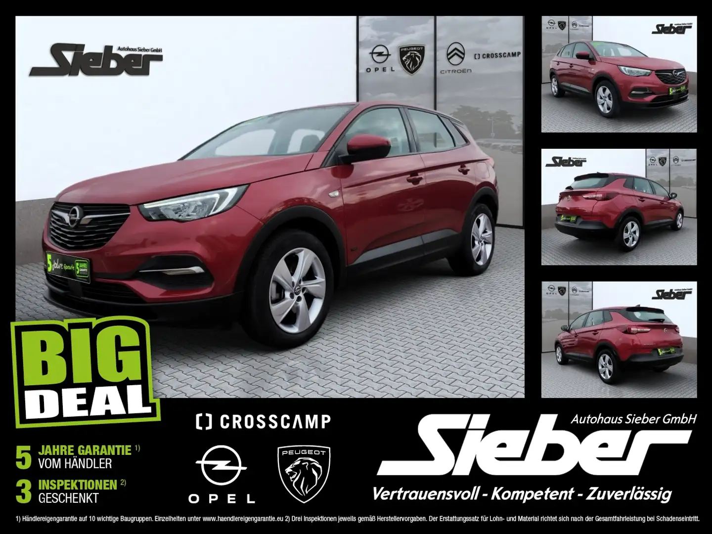 Opel Grandland Hybrid Edition LED Navi PDC Standhzg Rot - 1