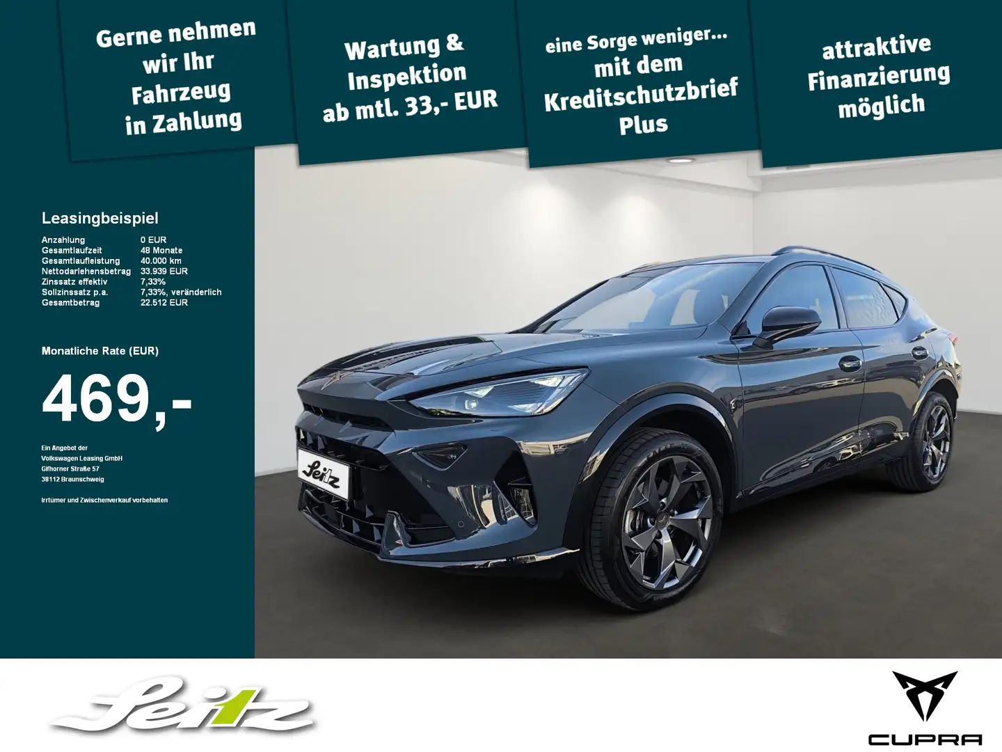 CUPRA Formentor 1.5 eTSI *APPCON*LED*PARKSENSOREN* Bleu - 1