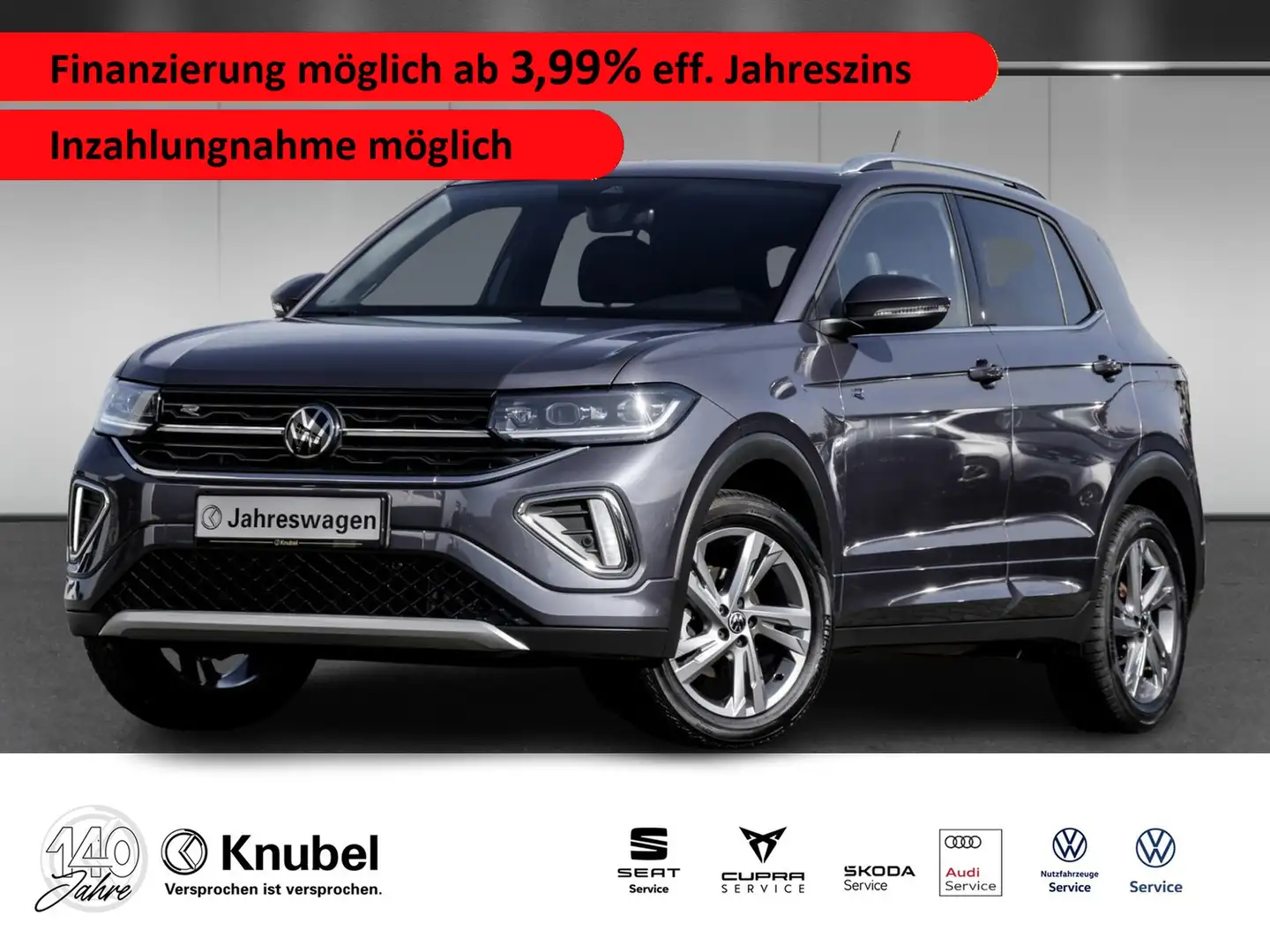 Volkswagen T-Cross R-Line 1.5 TSI DSG IQ.LIGHT/NAVI/AHK Gris - 1