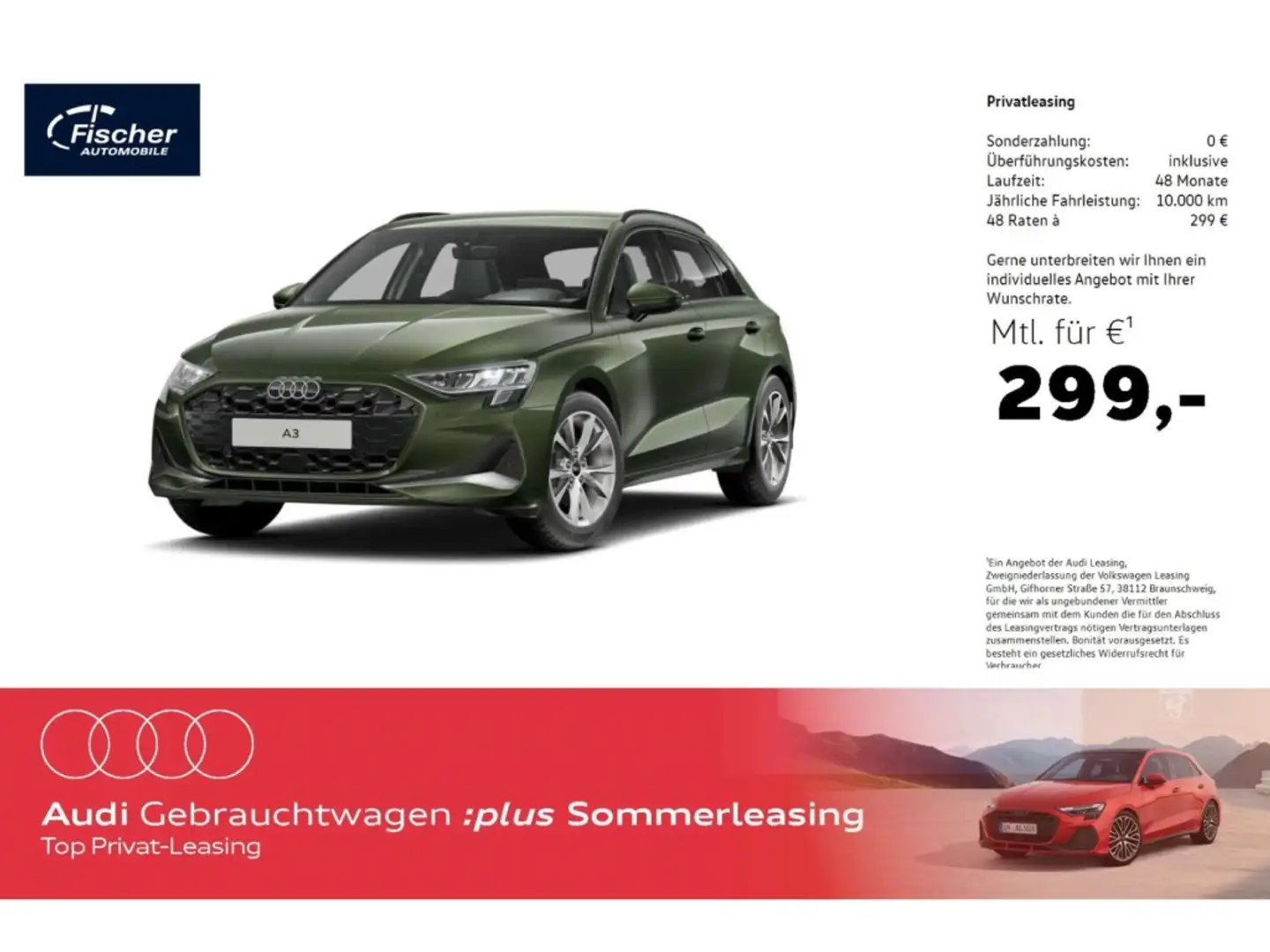 Audi A3 Sportback 35 TFSI advanced S-Tronic AHK/NAV Grün - 1