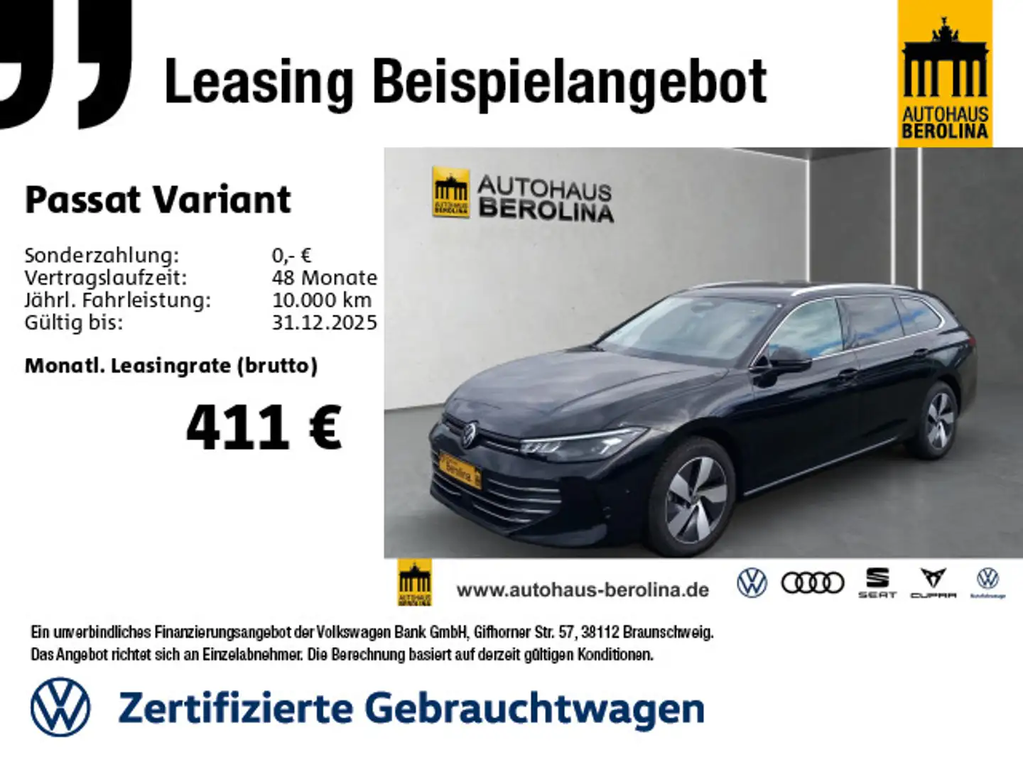 Volkswagen Passat Variant 1.5 eTSI Business DSG *IQ.DRIVE* Schwarz - 1