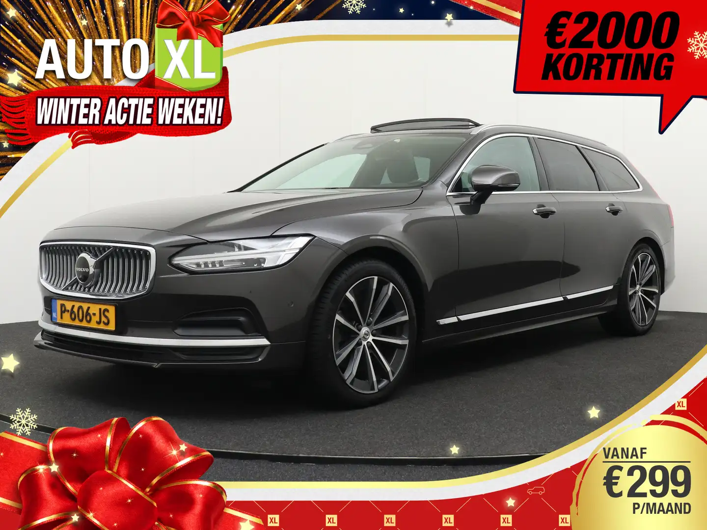 Volvo V90 2.0 B4 Inscription Pano-dak Memory Elek.Trekhaak 1 Gris - 1
