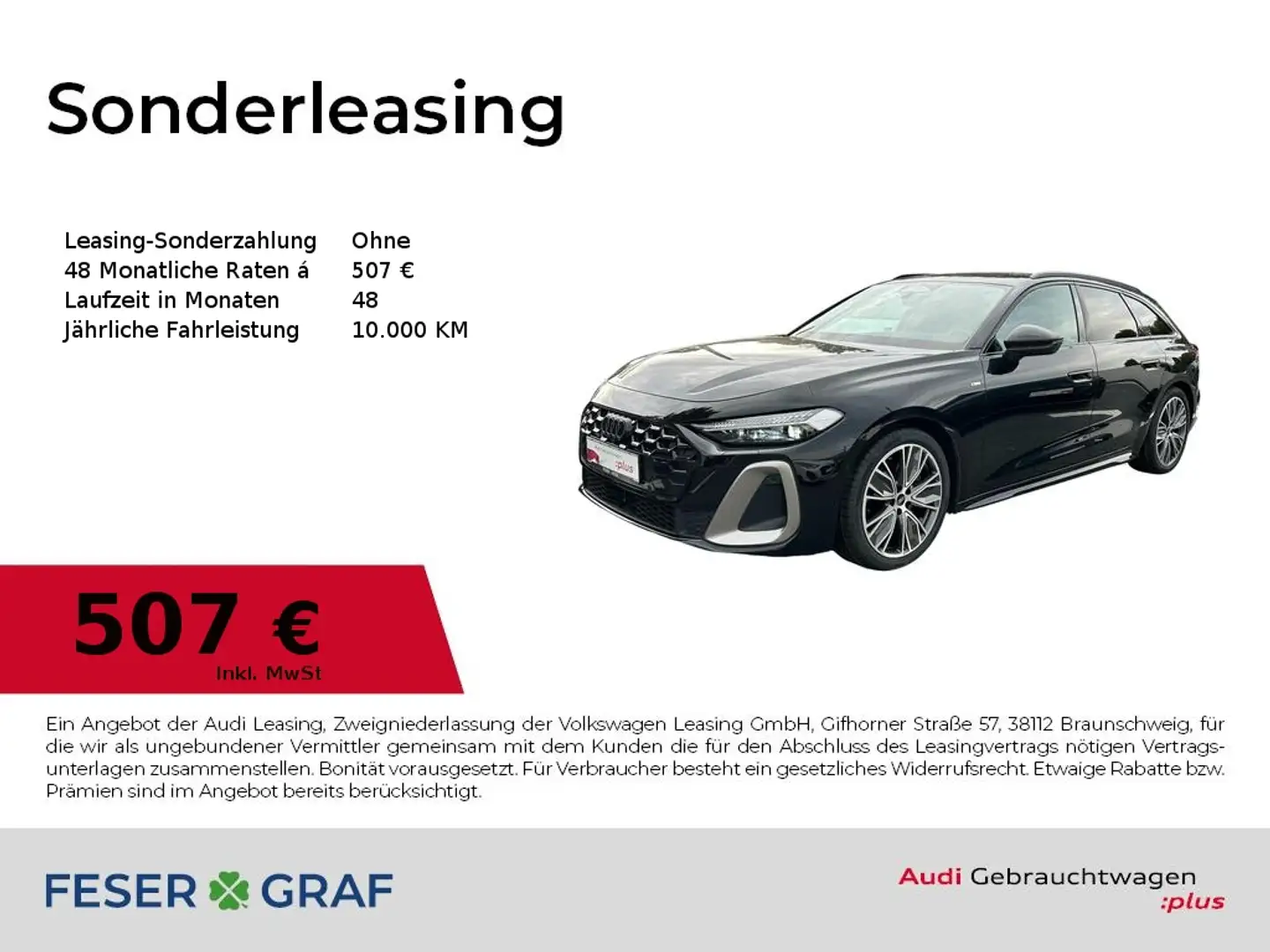 Audi A5 Avant TFSI edition one 360°Cam/S line/Matrix/ACC/A Schwarz - 1