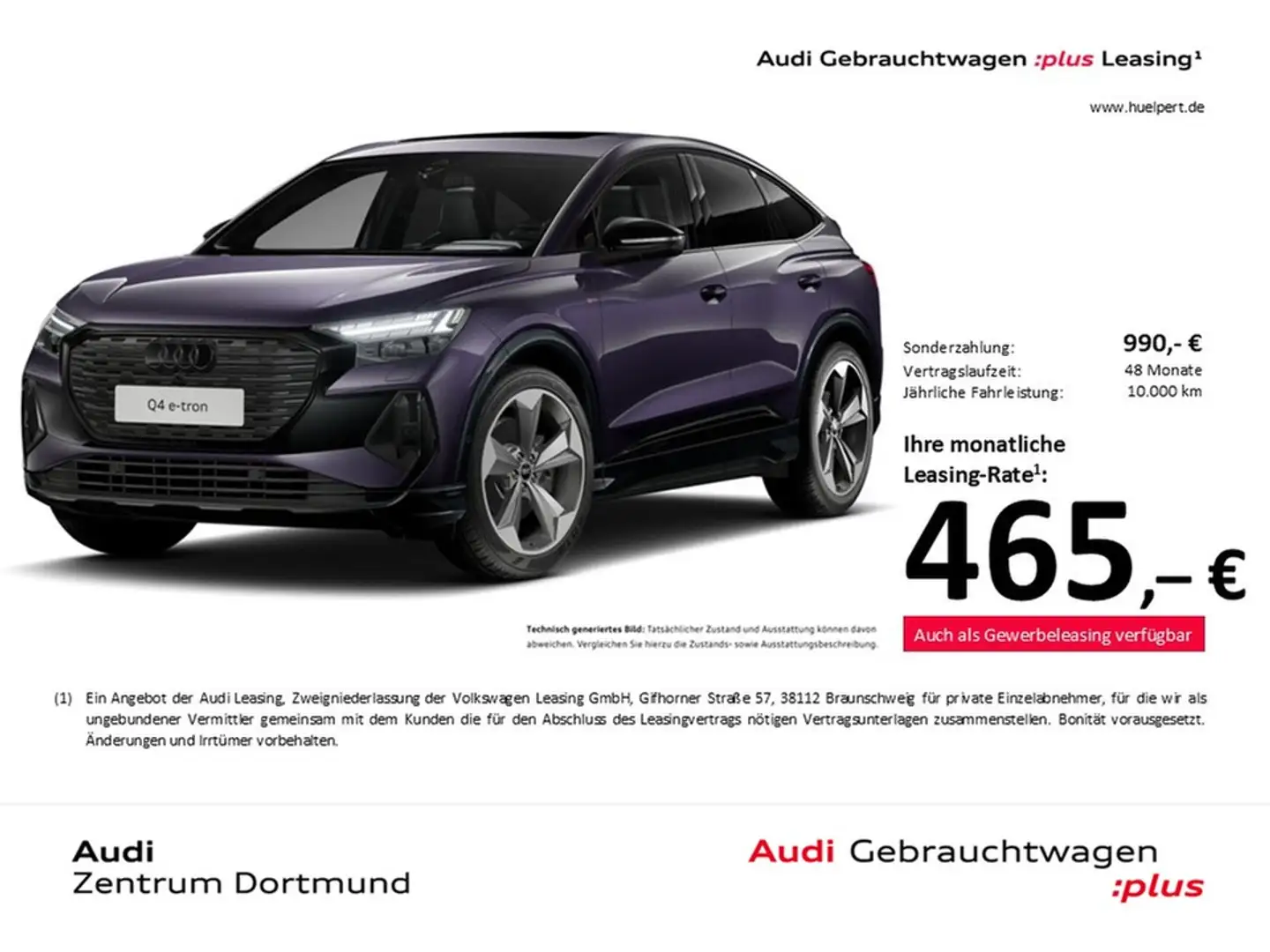 Audi Q4 e-tron Sportback 45 quattro S LINE PANO LM21 Violett - 1