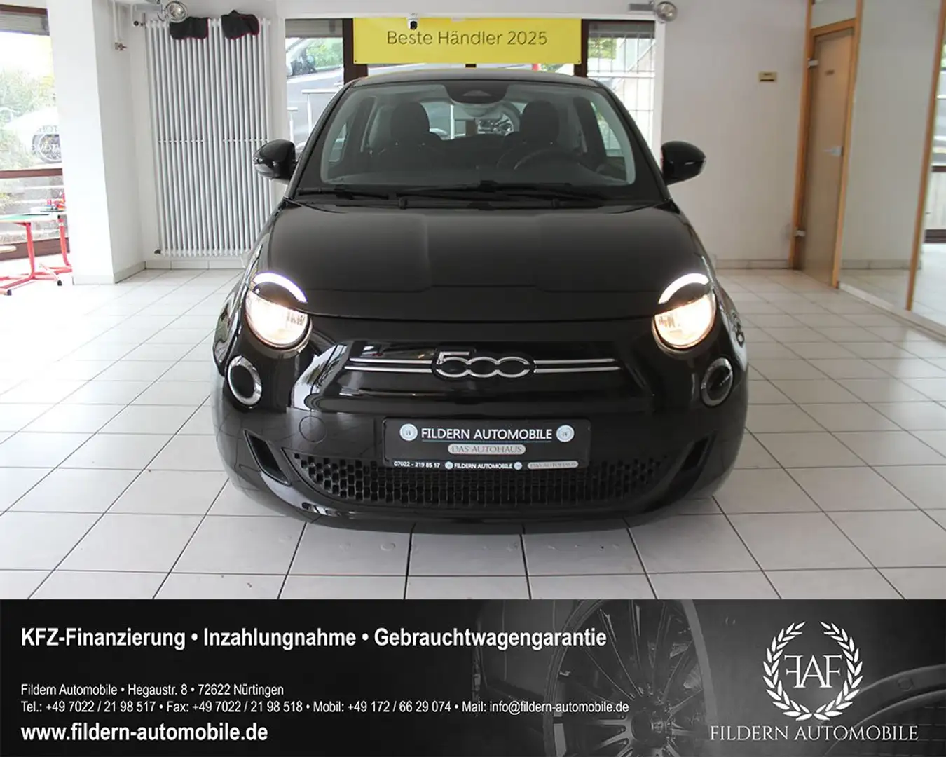 Fiat 500e Action 23,8kWH*LED*KLIMA*SPUR*TEMPOMAT* Schwarz - 2