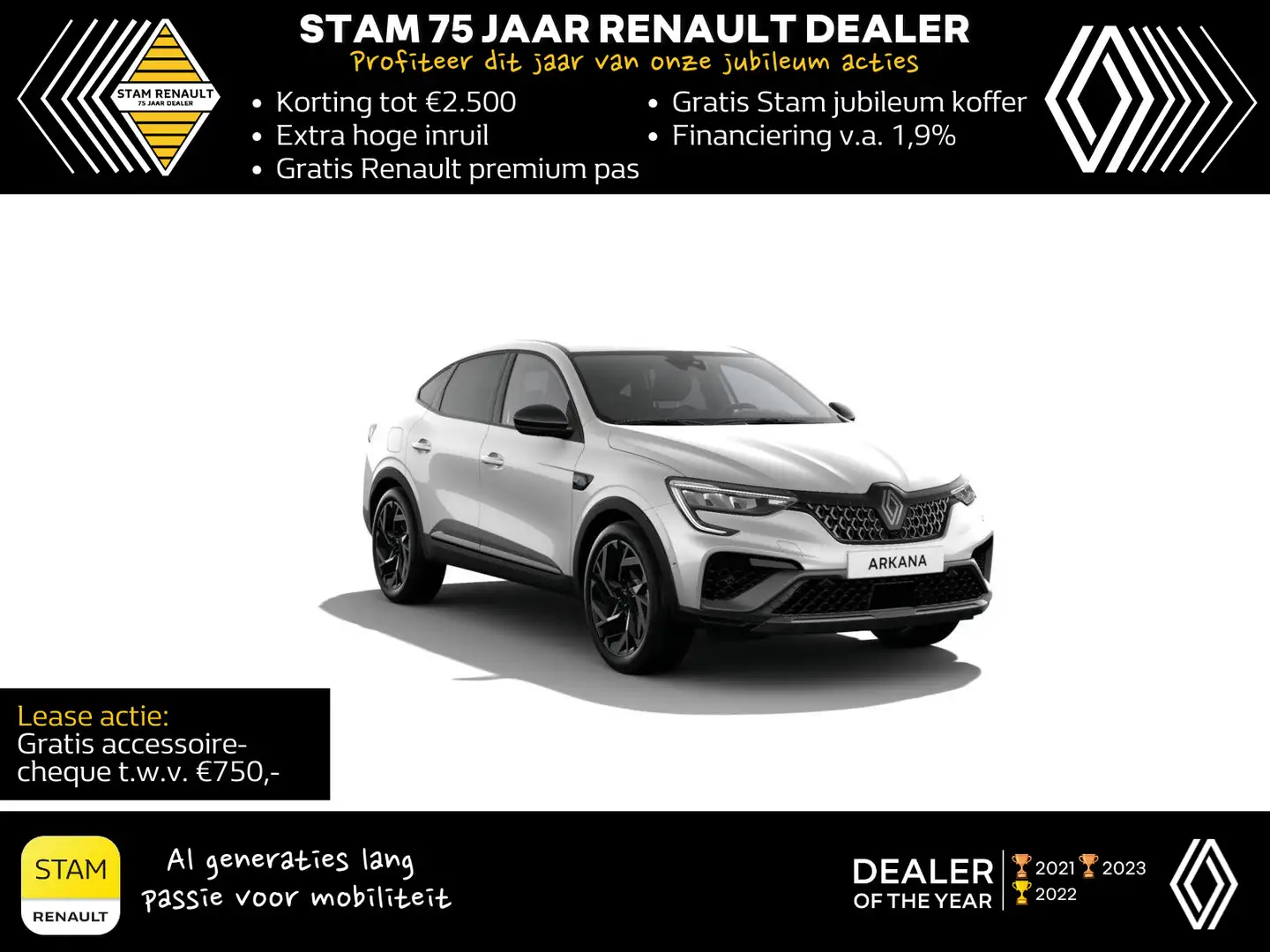 Renault Arkana Full Hybrid 145 E-Tech Evolution Automaat | Pack S Wit - 1