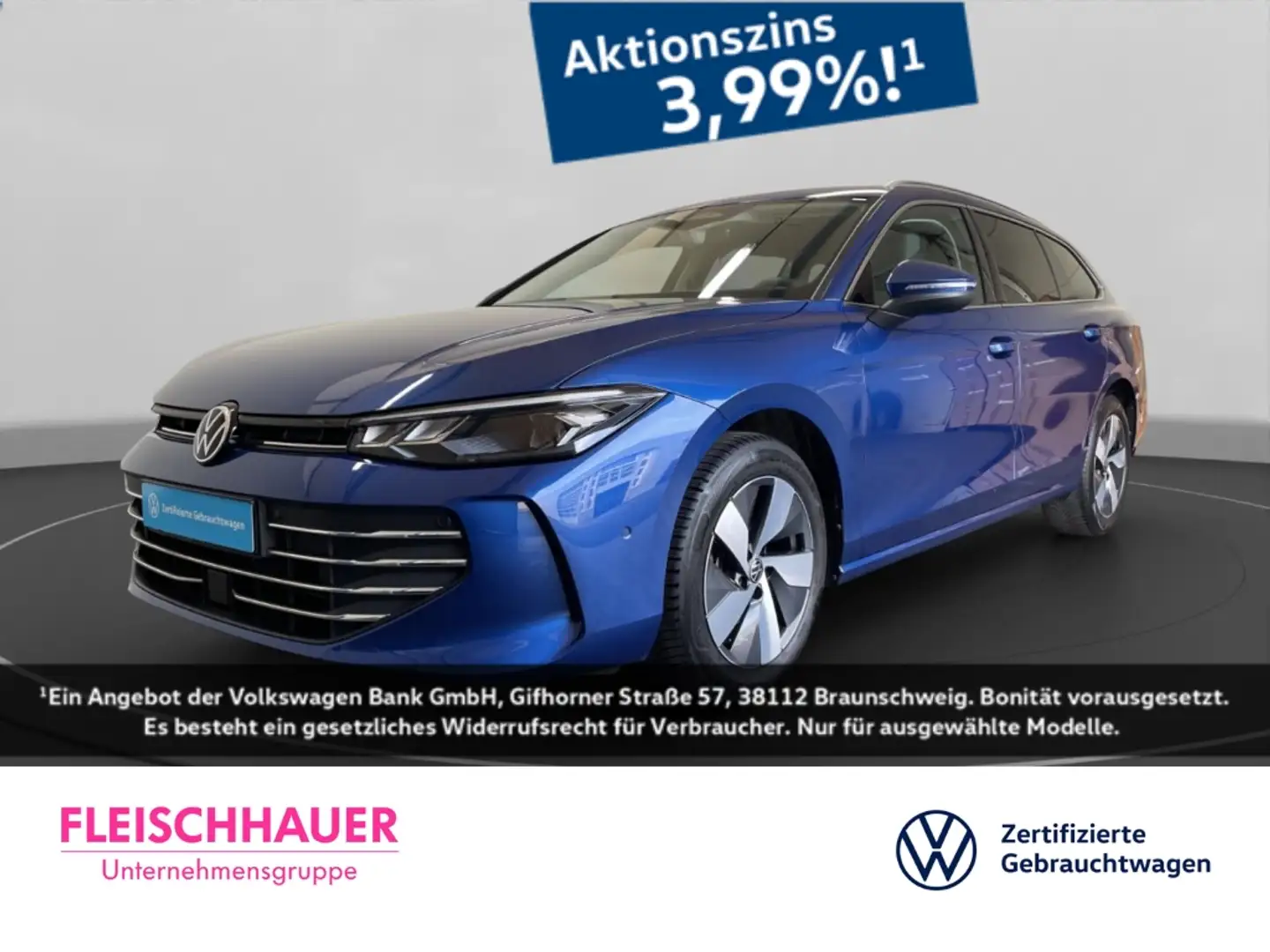 Volkswagen Passat 1.5 eTSI Business HUD AD AHK-klappbar Navi Digital Bleu - 1