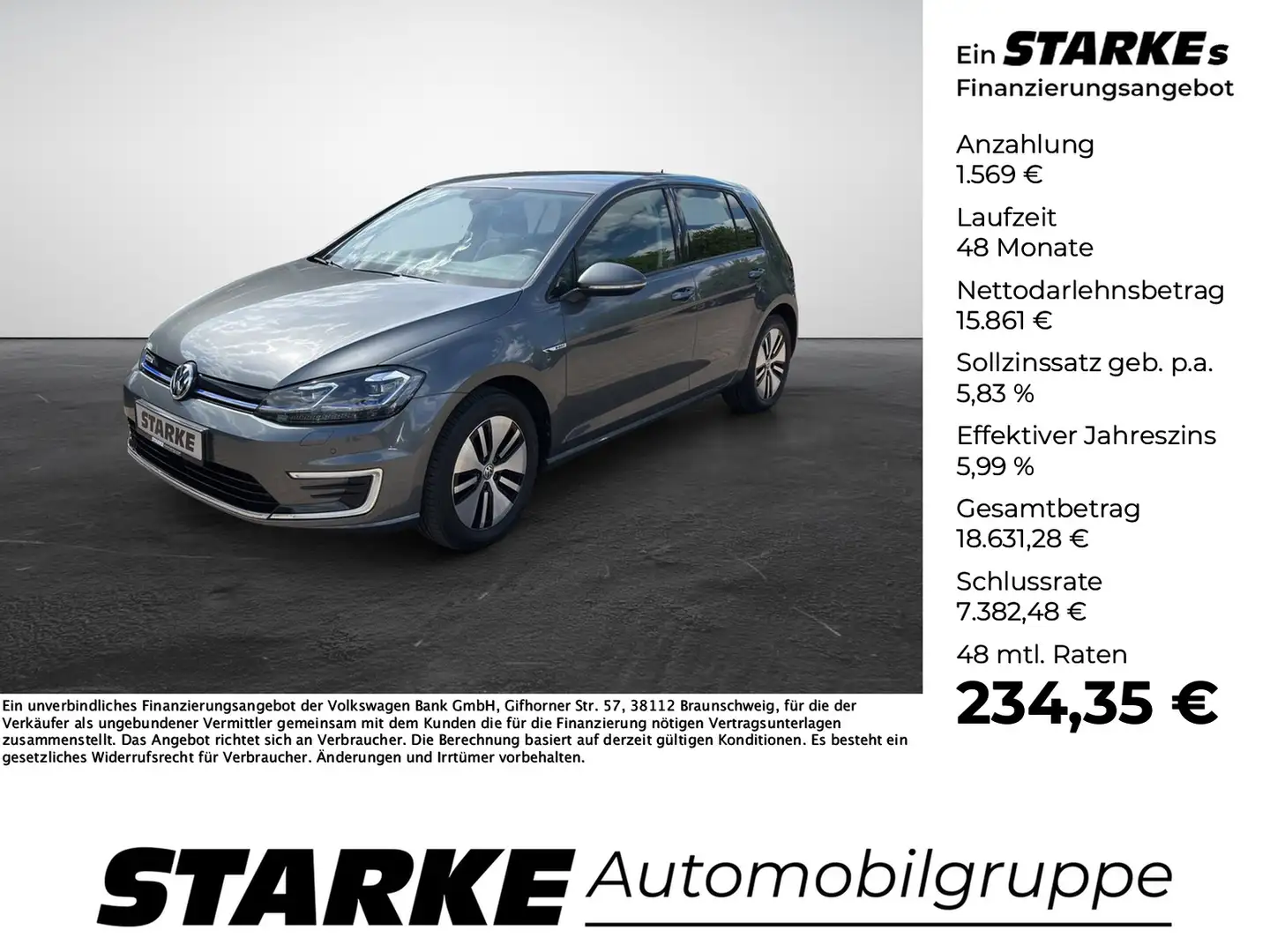 Volkswagen e-Golf Comfortline Gri - 1