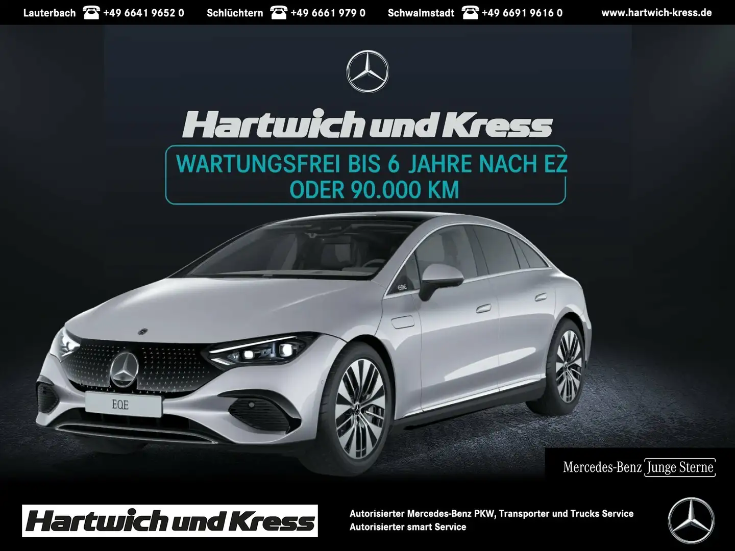 Mercedes-Benz EQE 350 EQE 350+ Premium Paket+AIRMATIC+Pano+AHK+Pano+DIGITAL LIGHT+HeadUp+ Silber - 1