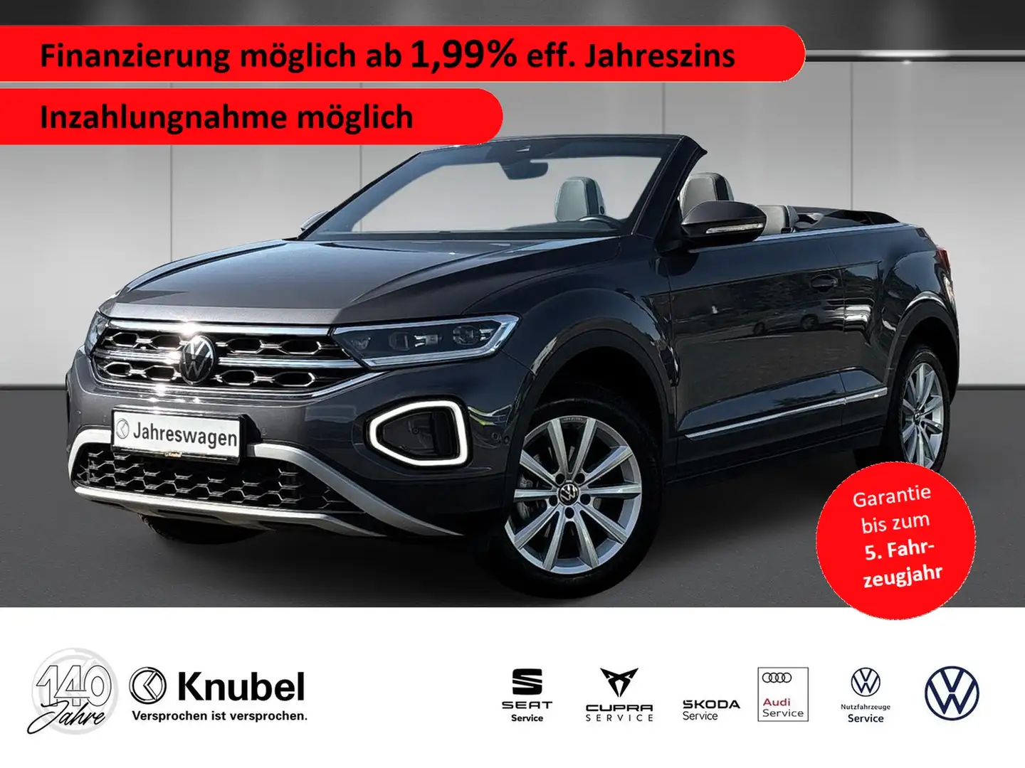 Volkswagen T-Roc Cabriolet Style 1.5 TSI DSG Standhz. beats LED+... Grijs - 1