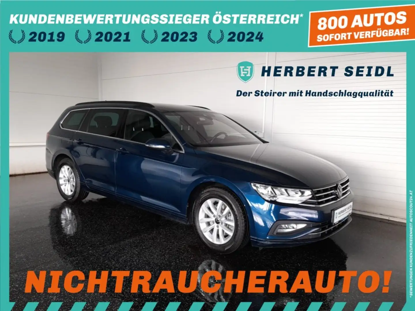 Volkswagen Passat Variant BUSINESS 2,0 TDI DSG *VOLL-LED MIT FLA / NAVI / AHV & KAMERA / ACC / DACHHIMMEL SCHWARZ / SPORT MASSAGESITZ* Blau - 1