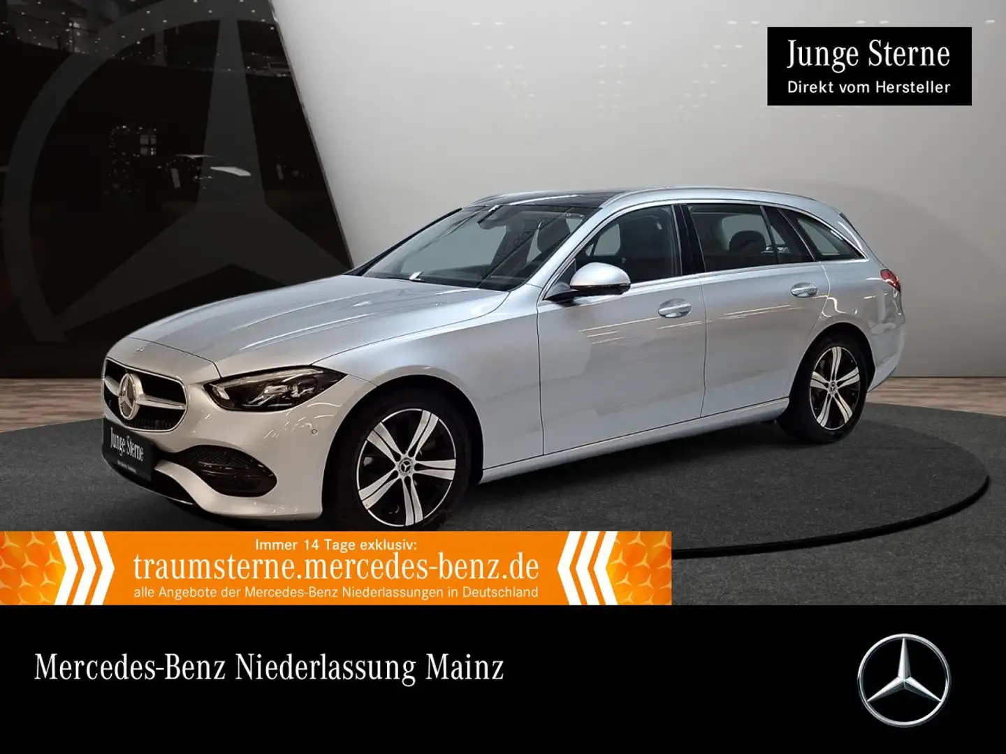 Mercedes-Benz C 200 T AVANTG+PANO+360+LED+KEYLESS+9G Silber - 1