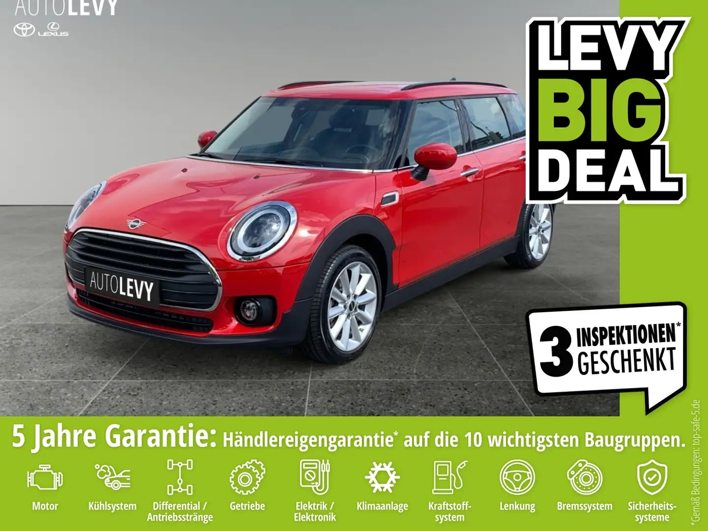 MINI One Clubman One Classic Trim Clubman 1.5 *LED*SHZ*Teilleder* Rojo - 1