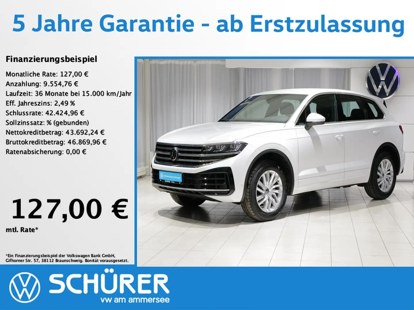 Volkswagen Touareg 3.0TDI Facelift Elegance StdHz HdMatrix Weiß - 1