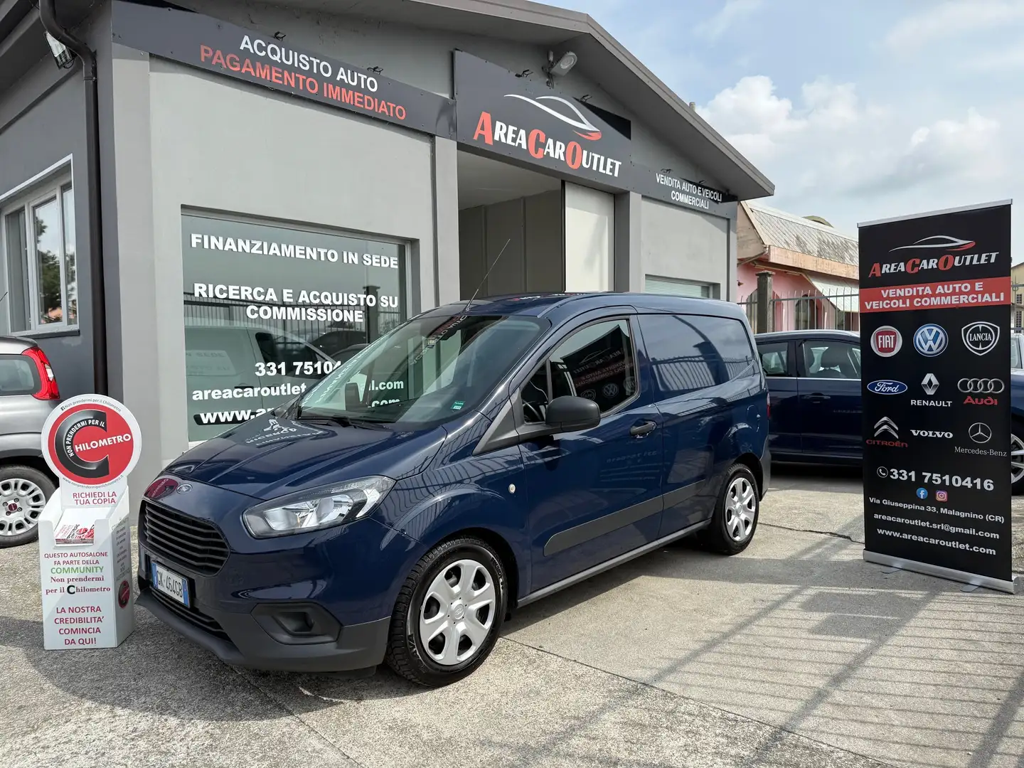Ford Transit Courier 1.5 TDCi 100CV*2022*TELECAMERA*NAVIGATORE*SENSORI Blau - 1