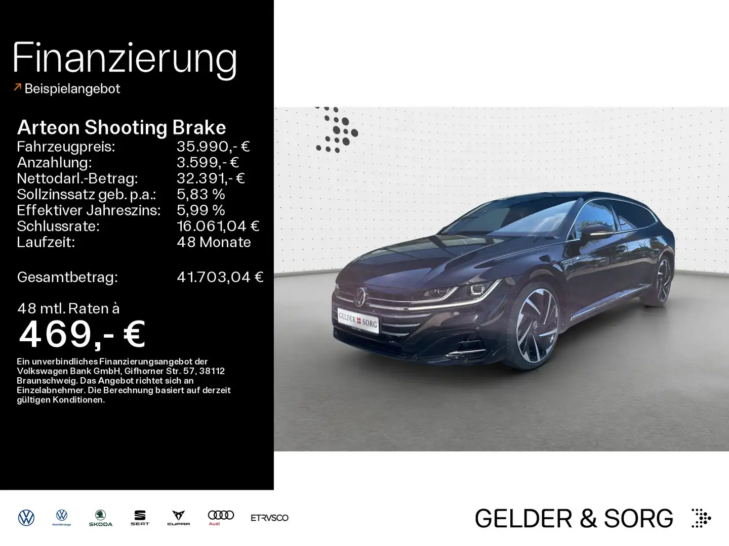 Volkswagen Arteon R-Line TDI 20Z*Stand*AHK Schwarz - 1