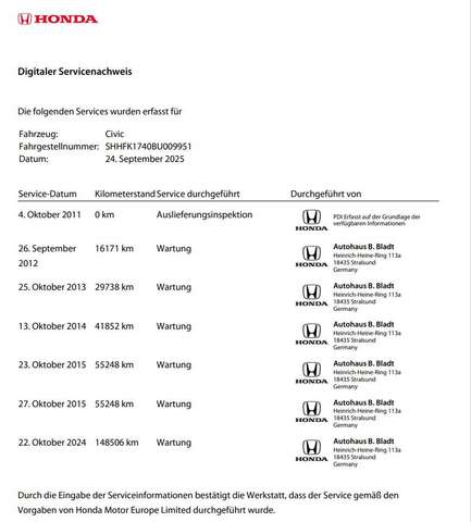 Honda Civic Civic 5-Türer 1.4 i-VTEC Comfort*Klima