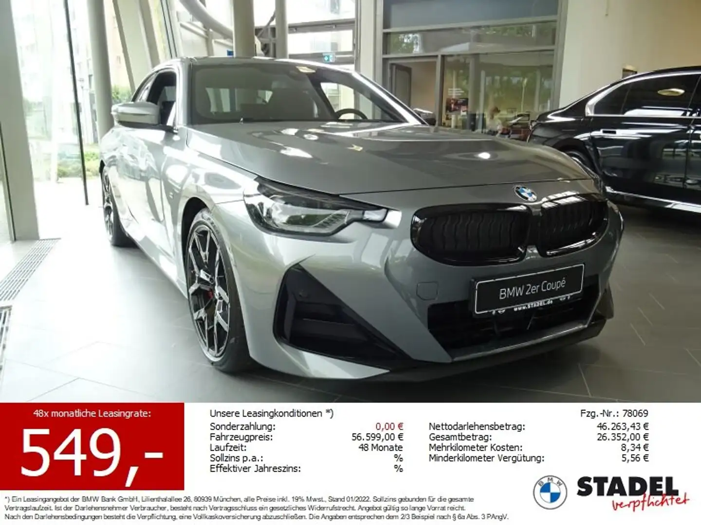 BMW 220 i Coupé M Sport Pro Gris - 1