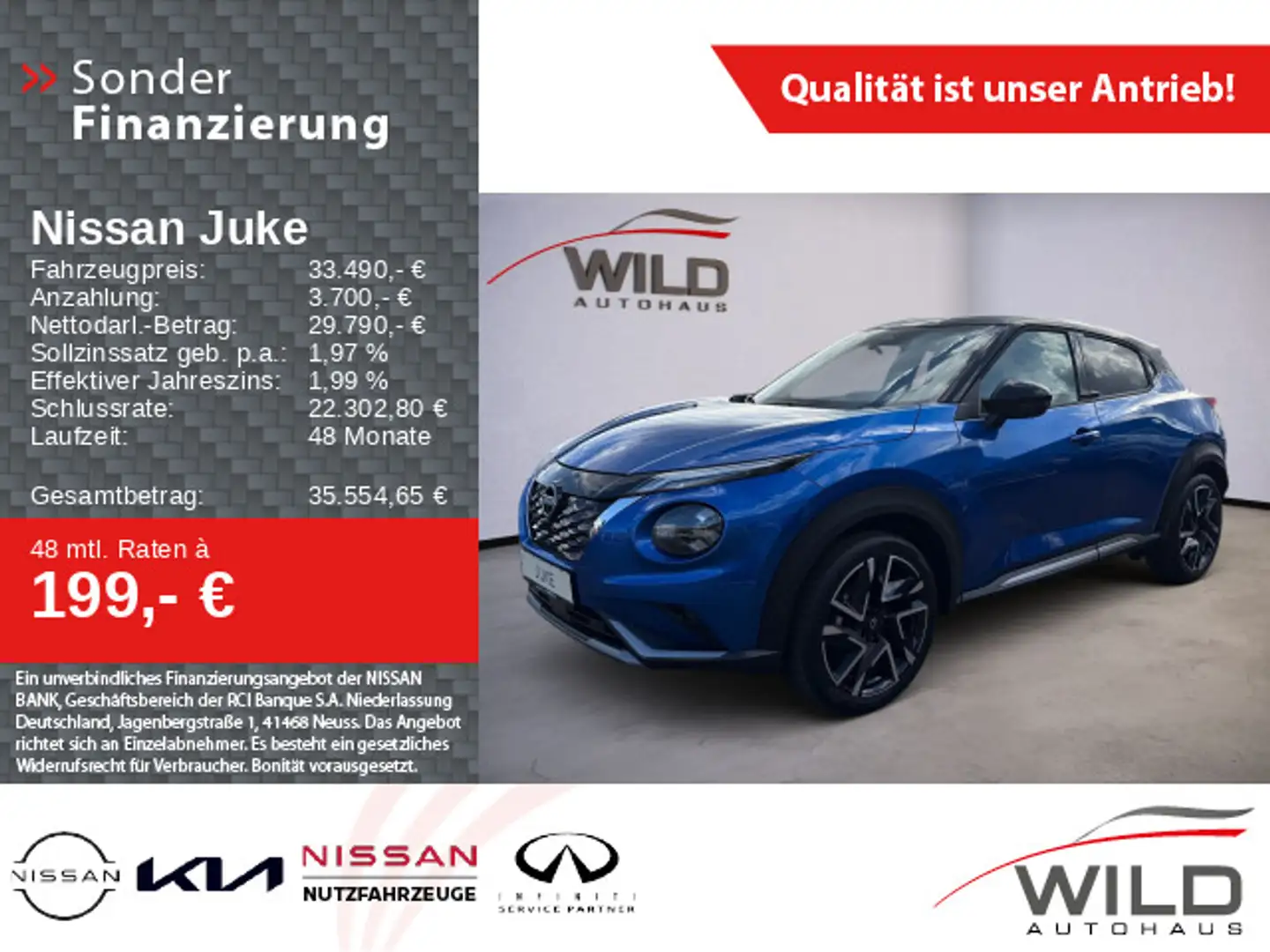 Nissan Juke 1.6 HV N-Design LED Sitzheizung Tech-Paket Blau - 1