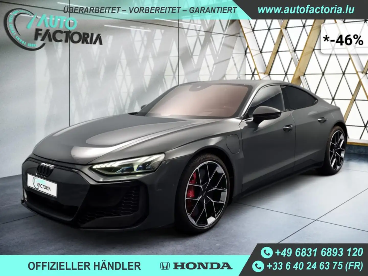 Audi RS e-tron GT 500kw 680PS 4x4+CARBON+KERAMIK+LEDER -46% Grijs - 1